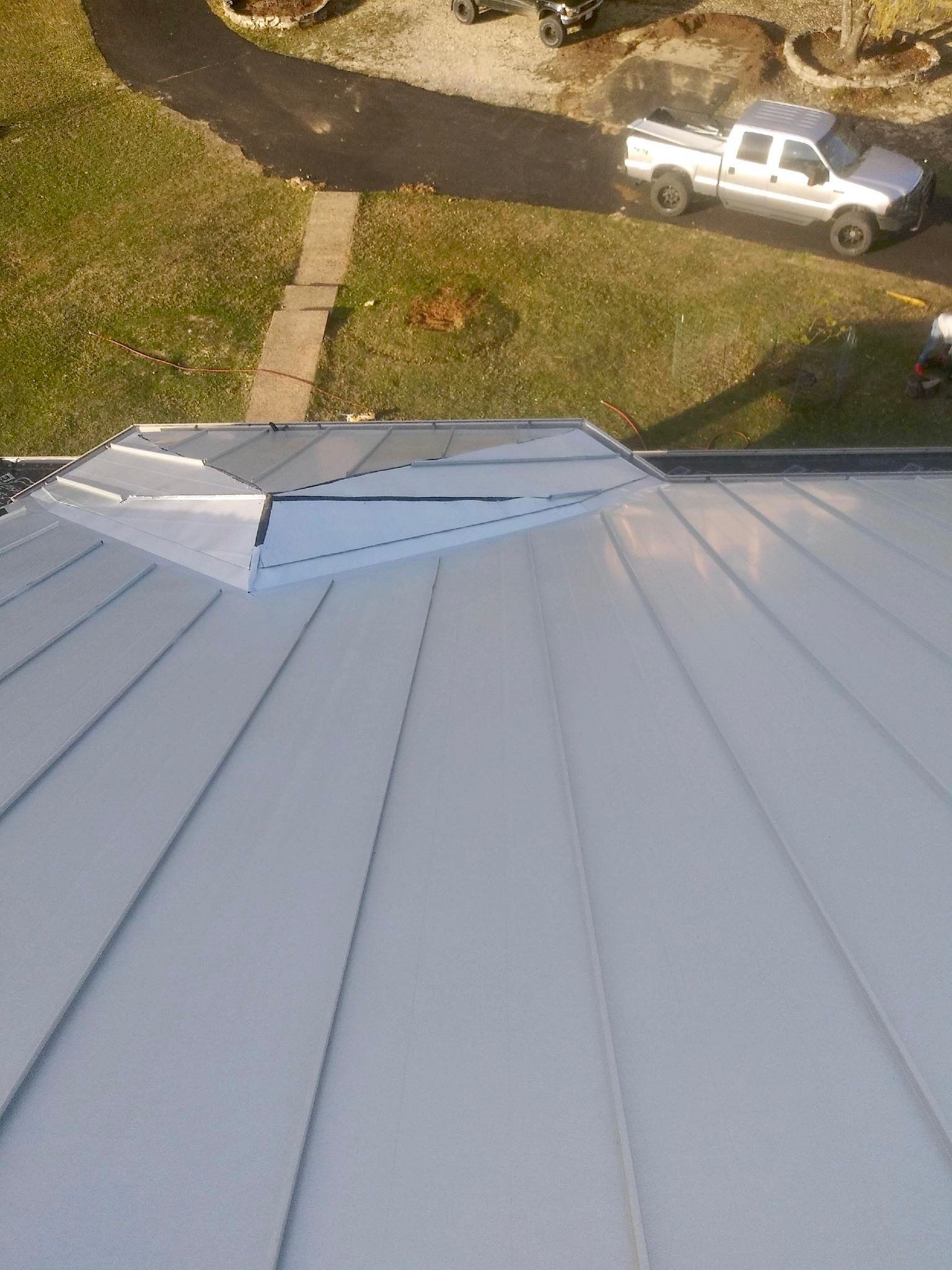 Residential Metal Roof Installation using McElroy Metal by Premier Roofing and Contracting