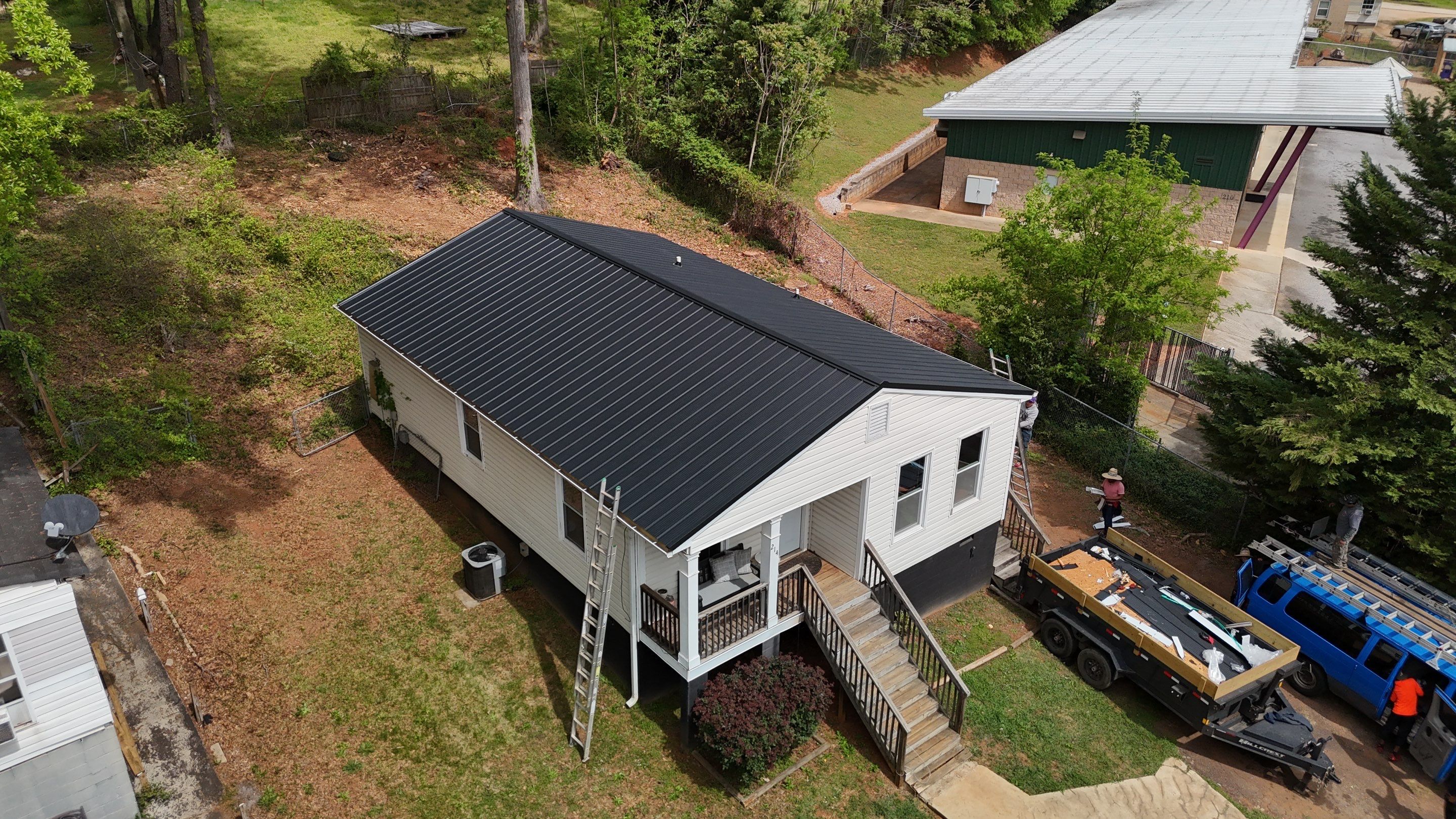 29-Gauge Apex Metal Roof Installation in Greenville, SC | High Definition Matte Black