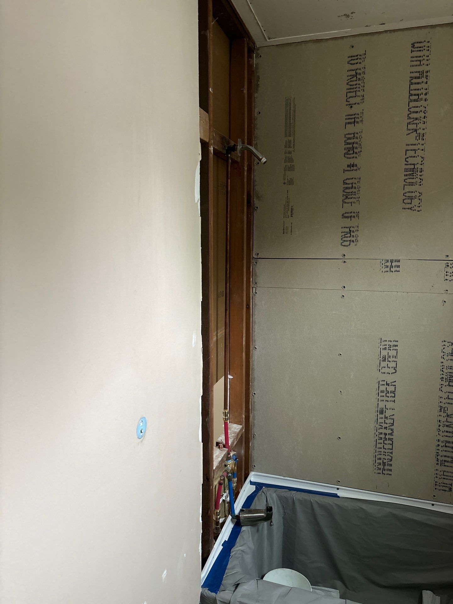 Bathroom Remodel using Sherwin Williams Premium ceiling paint by Laser Focused Solutions LLC