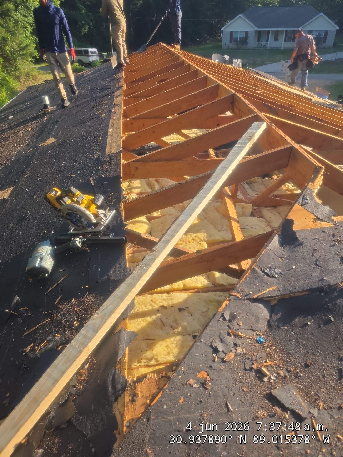 Full Architectural Shingle Roof Replacement Following Storm Damage in Wiggins by Frontline Roofing