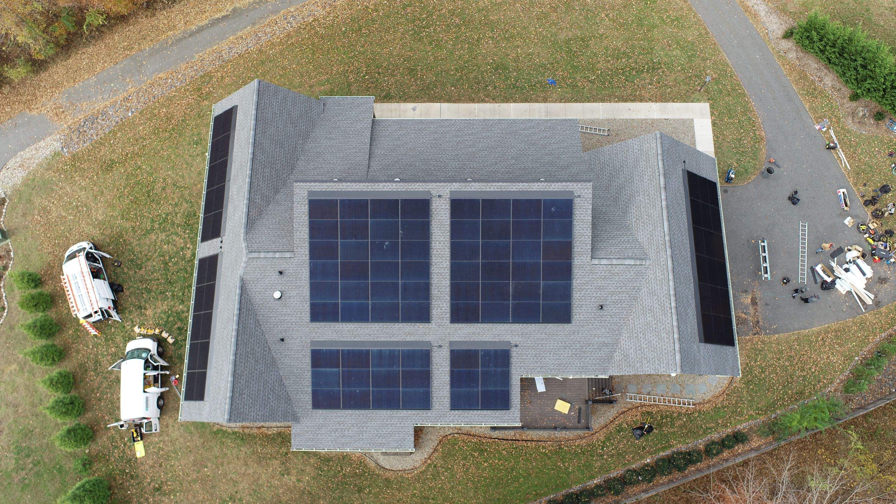 Solar Roof using GAF Decotech integrated panels by American Home Contractors