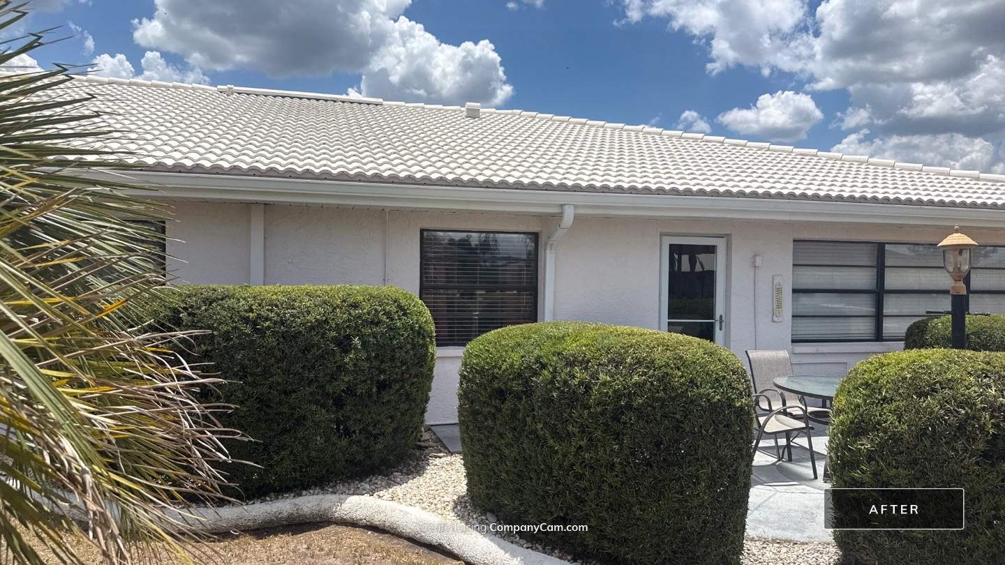 White Tile Roof Cleaning & House Wash in Fairview – Sun City Center, FL 33573 by Sunshine AquaWash