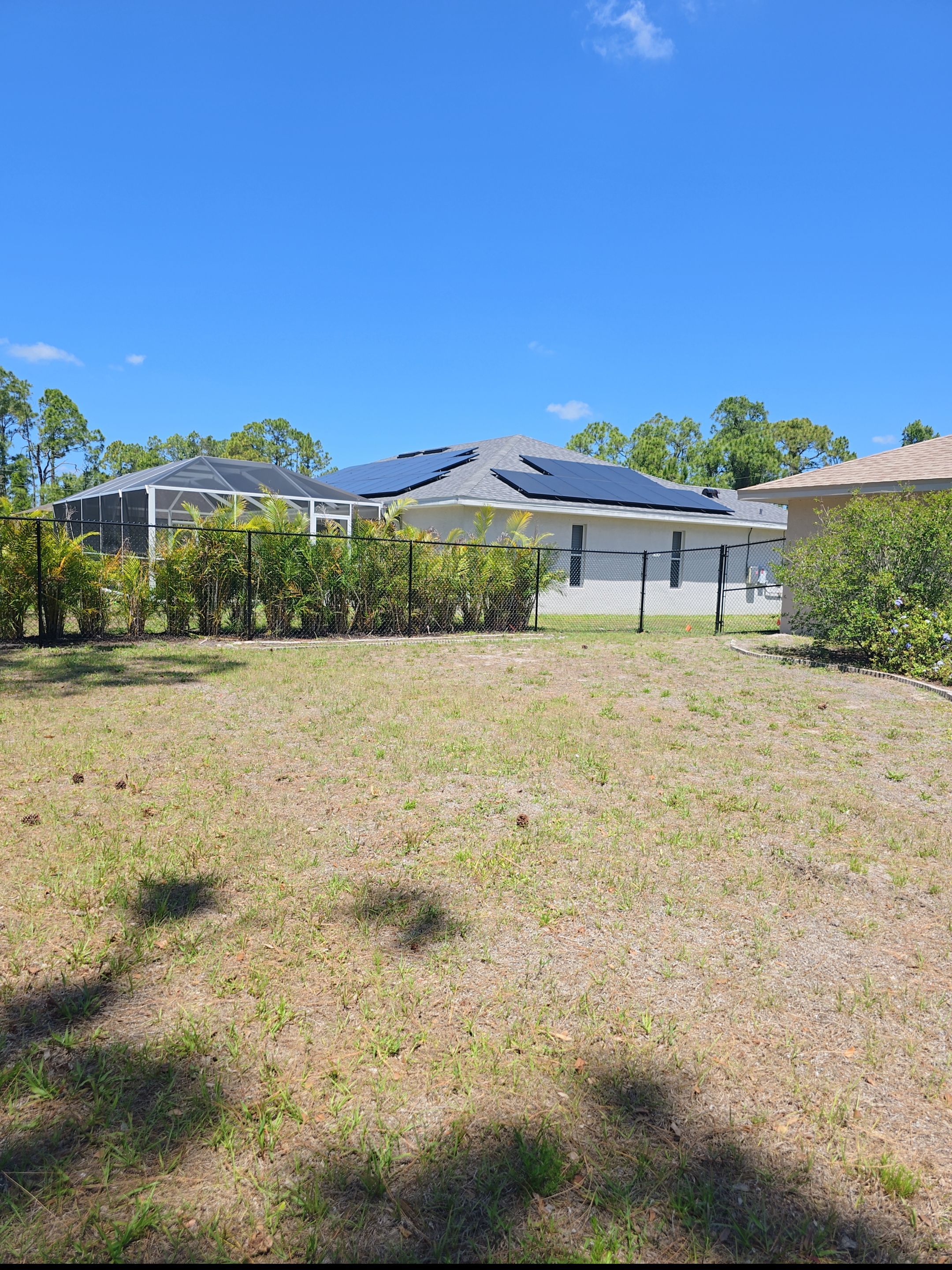 Black Chain Link Fence in North Port by True Fence LLC