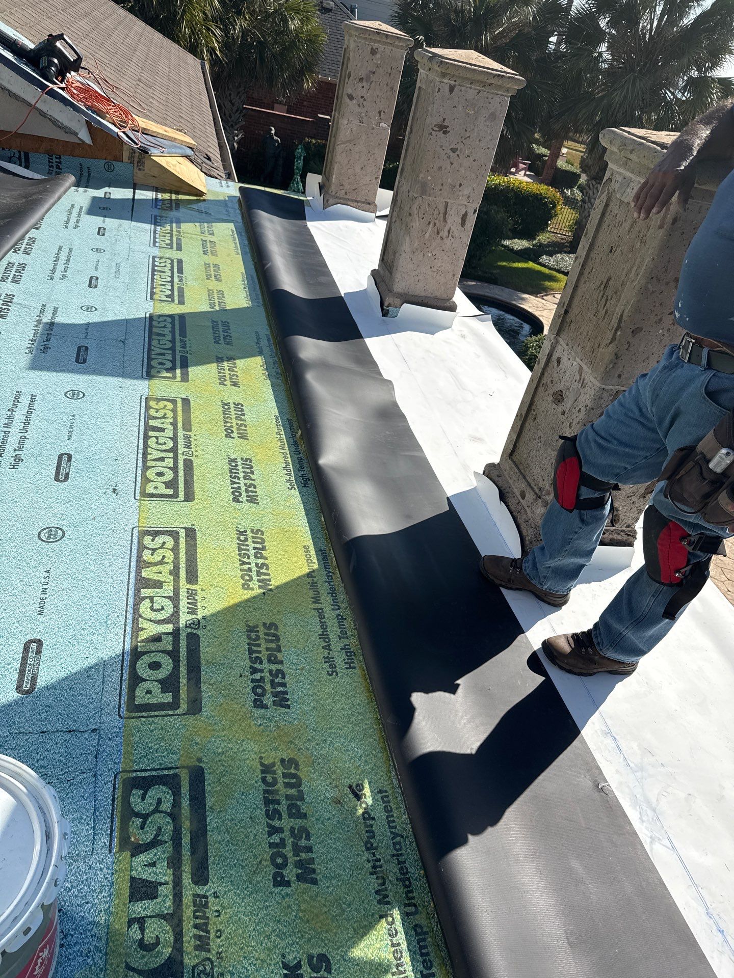 Walk Out Patio Cover by Bayfront Roofing and Construction
