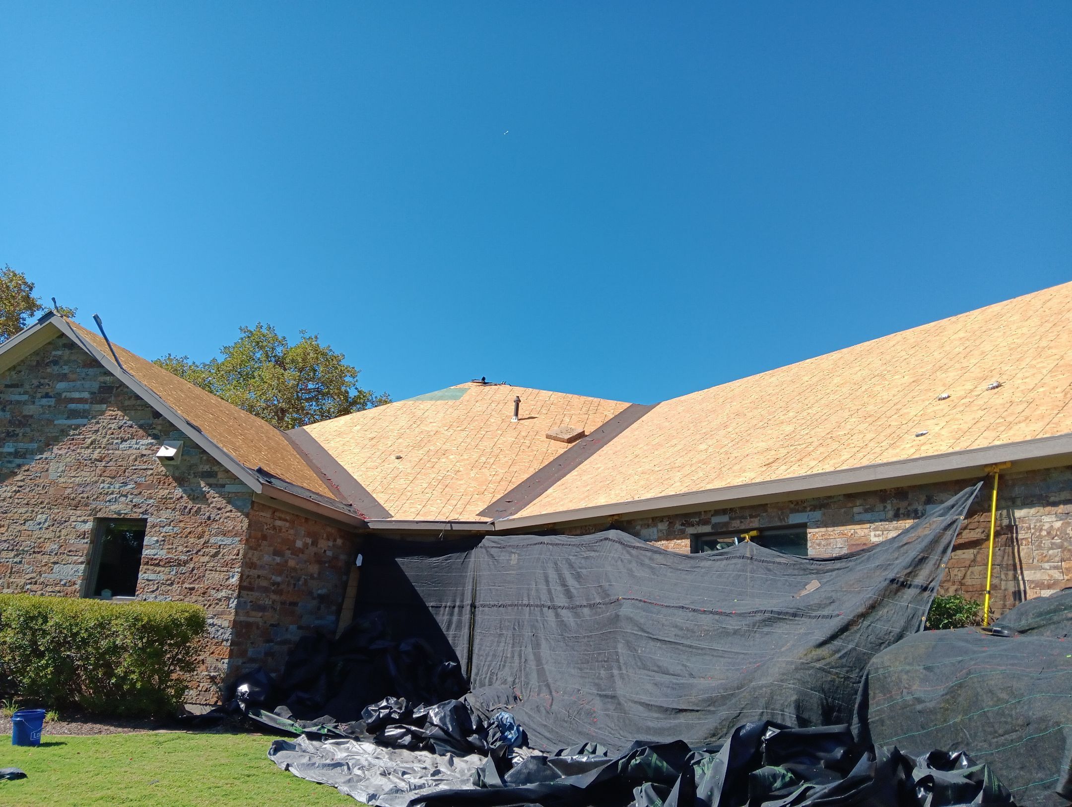 Insurance Claim Roof and Gutters using Certainteed Landmark Weathered Wood by Tex-Line Roofing