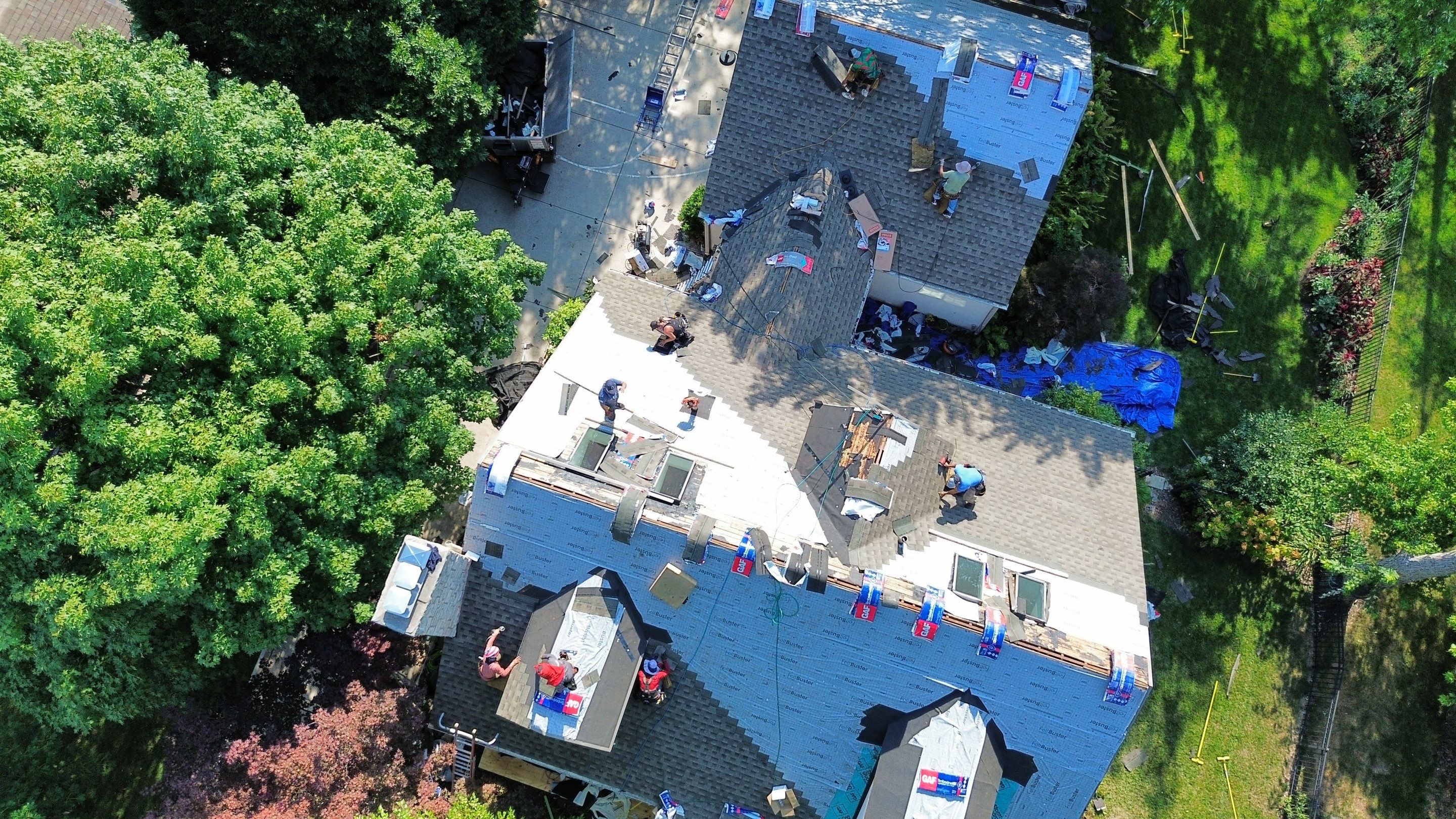 Residential Roofing Installation using Timberline HDZ Shingles - Weathered Wood by RoofX 