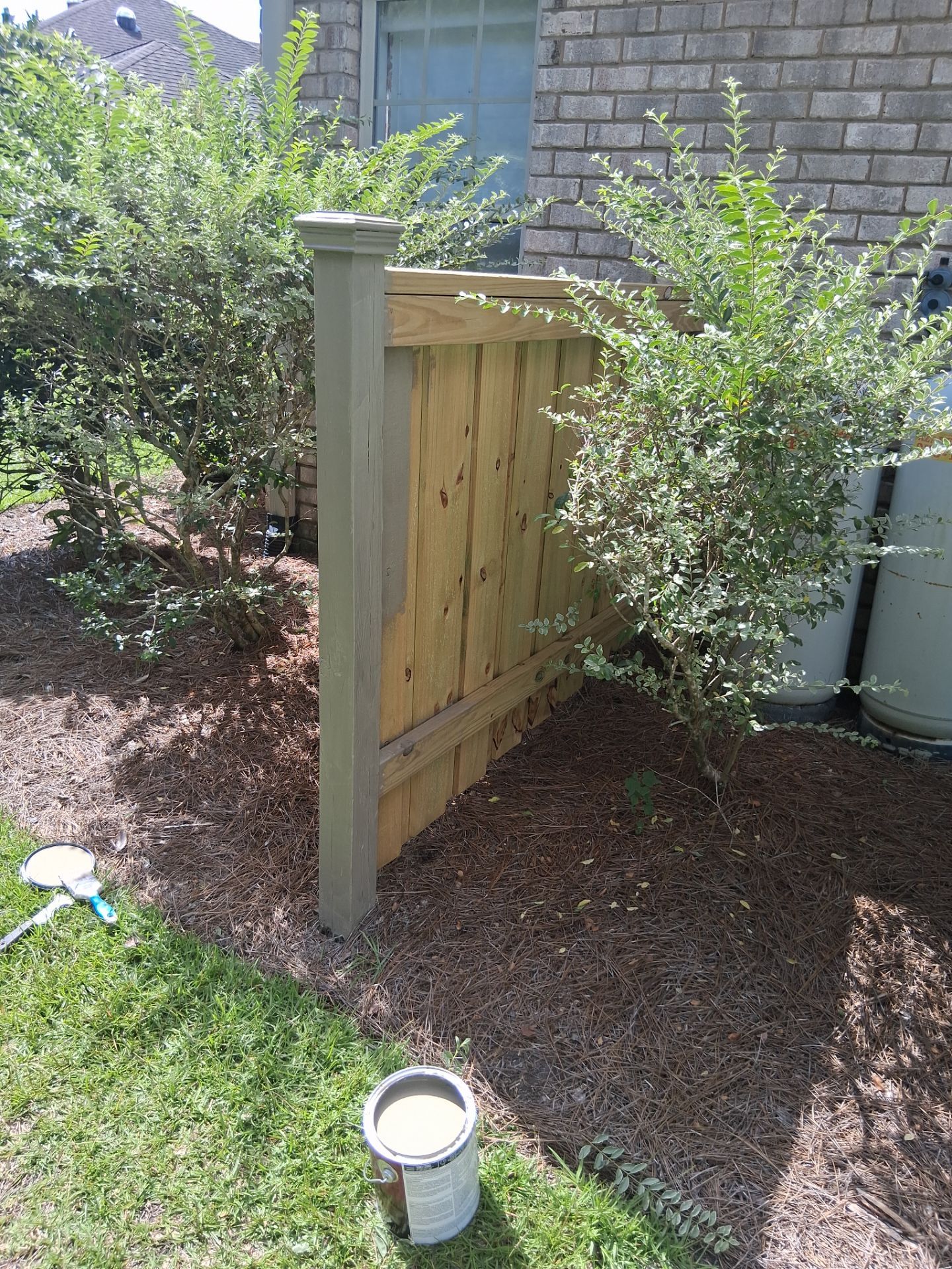 Fence Repair using Severe Weather 2-in x 4-in x 8-ft #2 Prime Southern yellow pine Above ground Pressure Treated Lumber by RGR Construction and Roofing, LLC