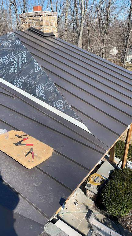 Standing Seam Metal Roof using Aluminum 032GA - Color Dark Bronze by CMNG LLC