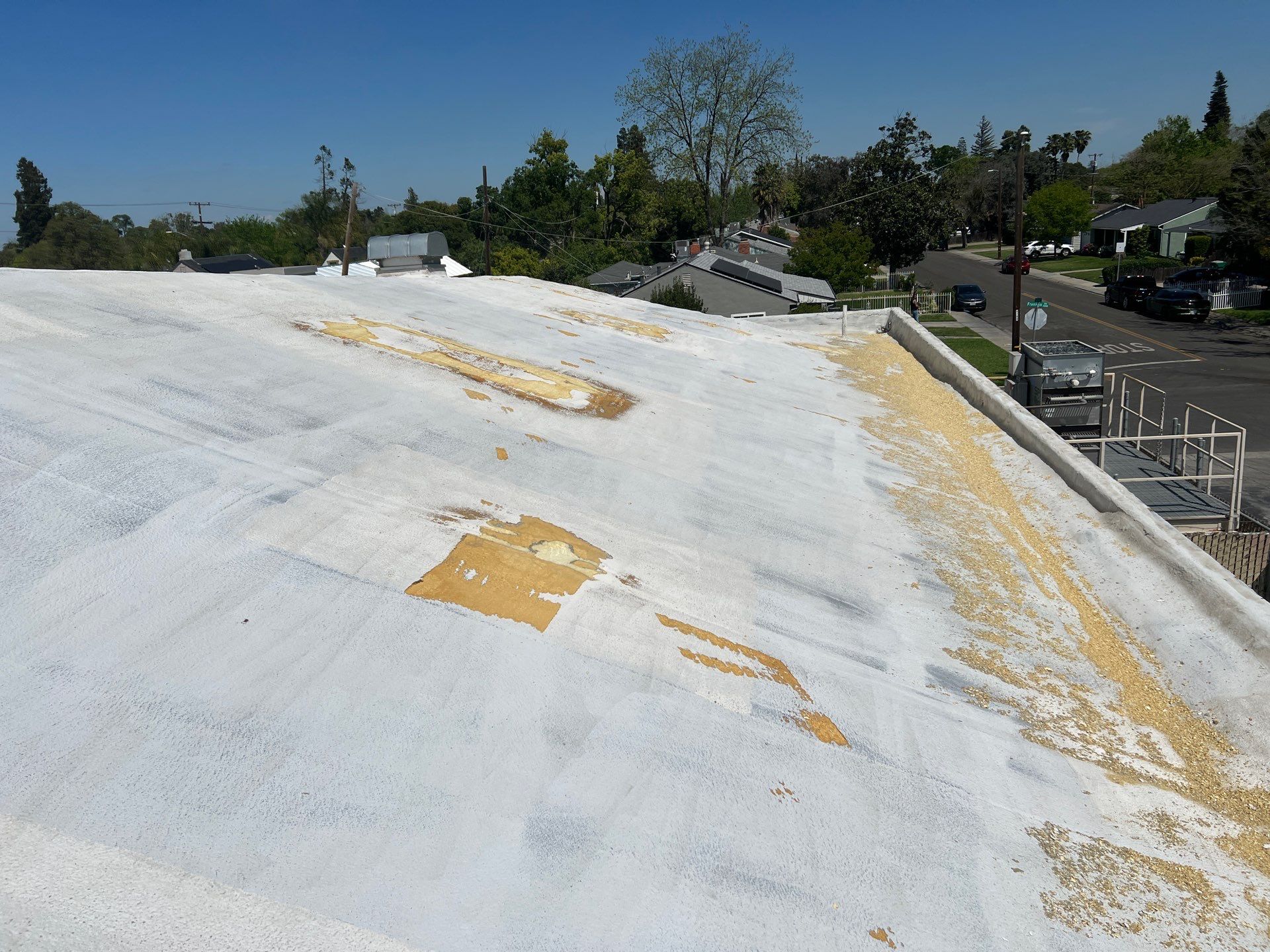 Foam Refurbish using Conklin Benchmark/PUMA XL coatings and spray foam by Straight Edge Roofing Inc