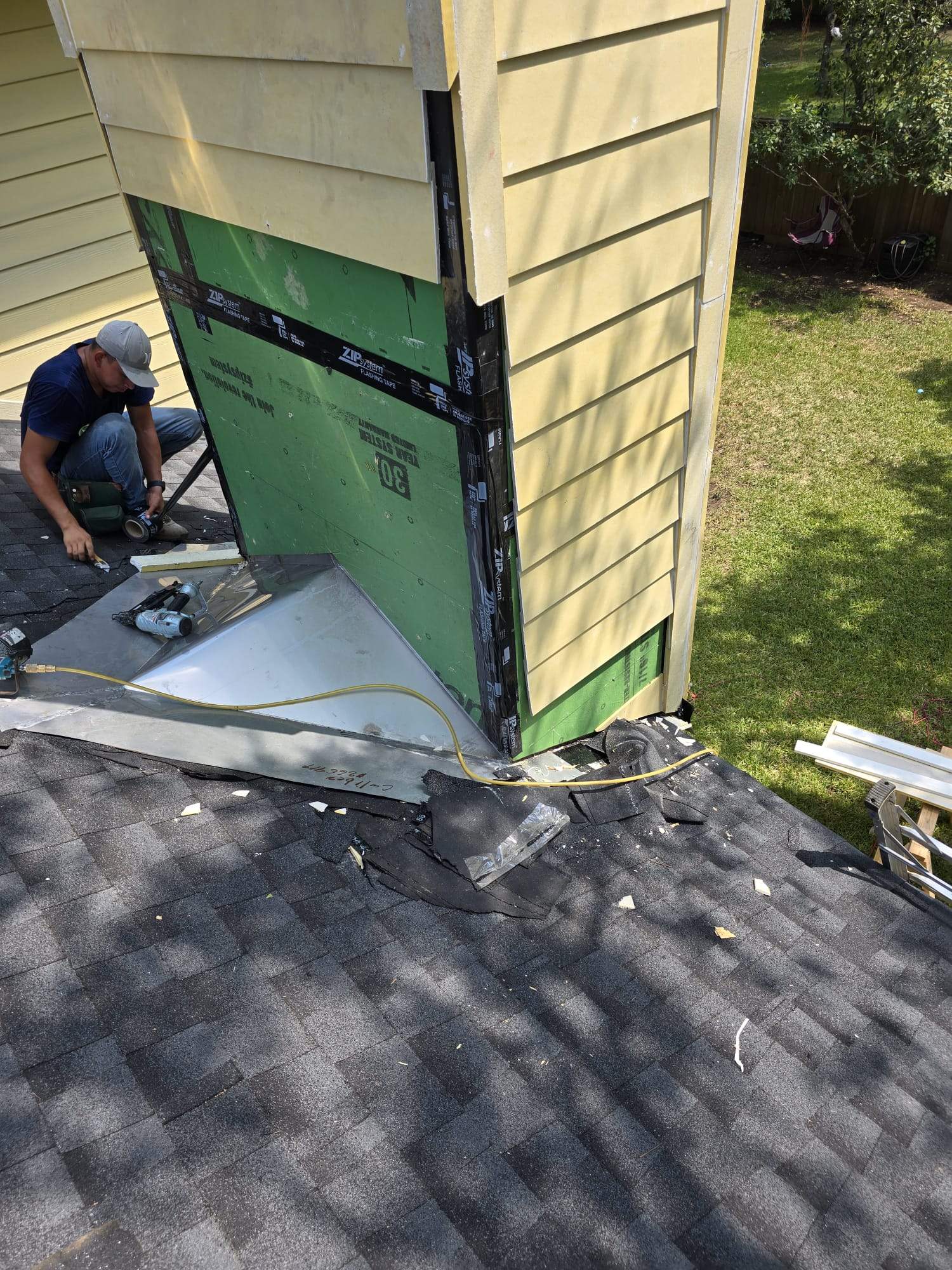 Architectural Shingle Roofing Replacement and Decking Repair in Cedar Park by Caliber Restoration LLC