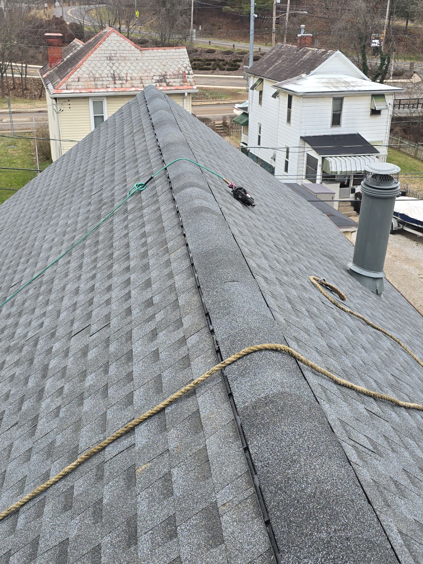 Residential Roofing Installation using GAF Timberline HDZ Pewter Gray by Rainstoppers Roofing