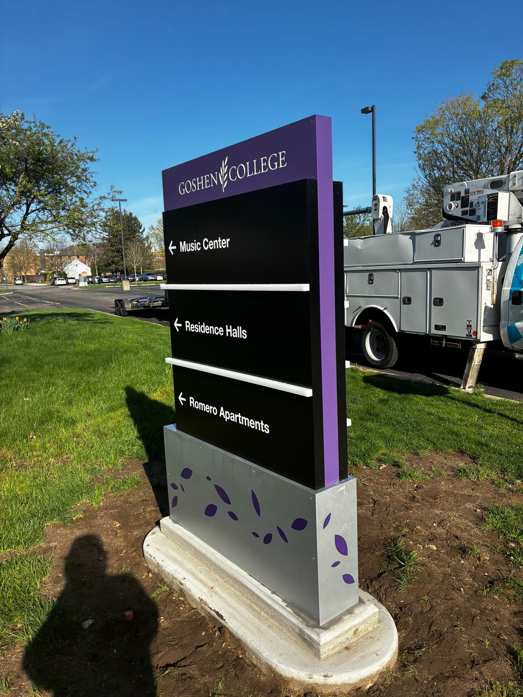 Campus Signage & Wayfinding at Goshen College - Goshen, IN by Hayes Design co