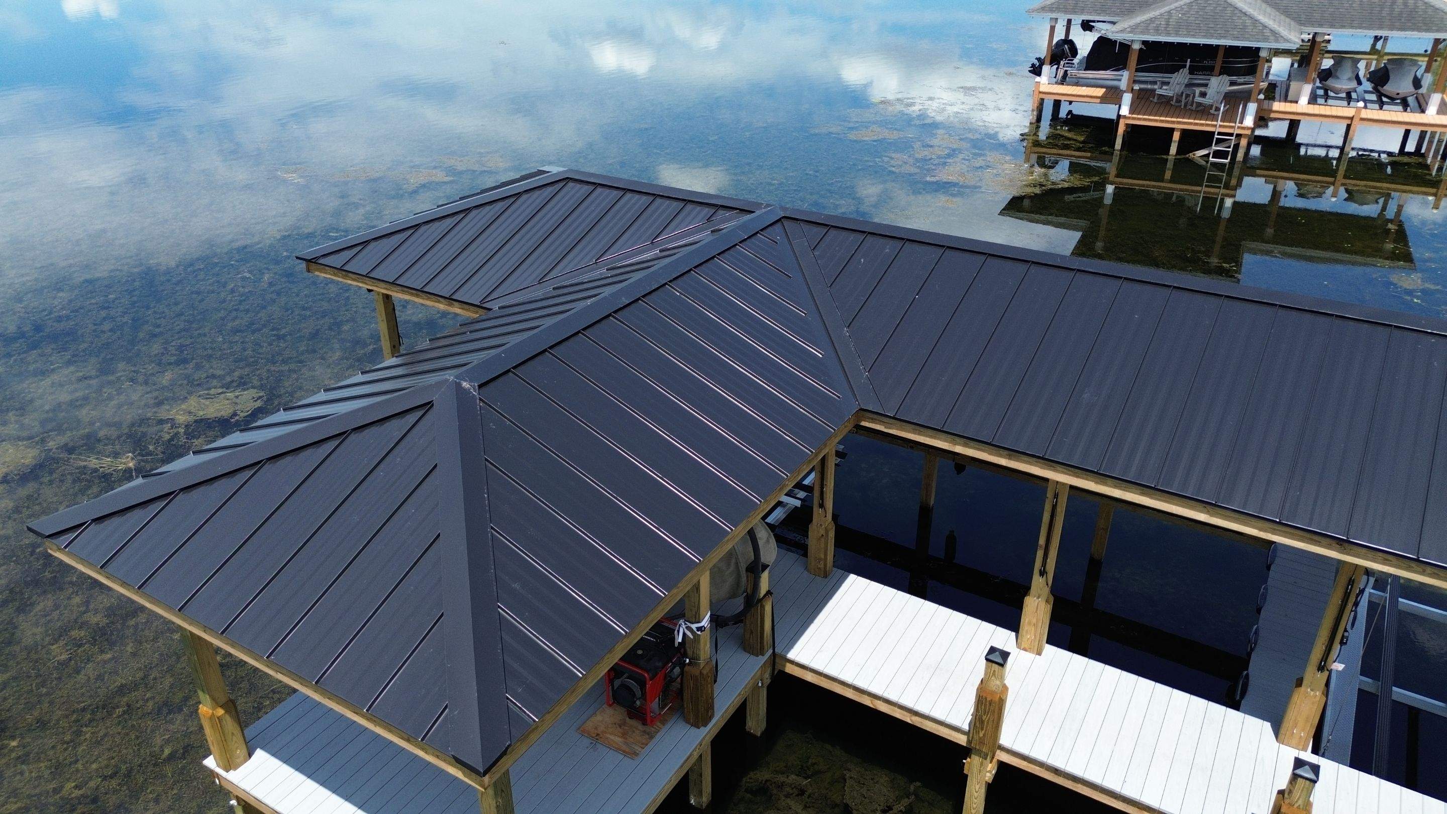 Residential Dock reroof  by Gold Key Roofing