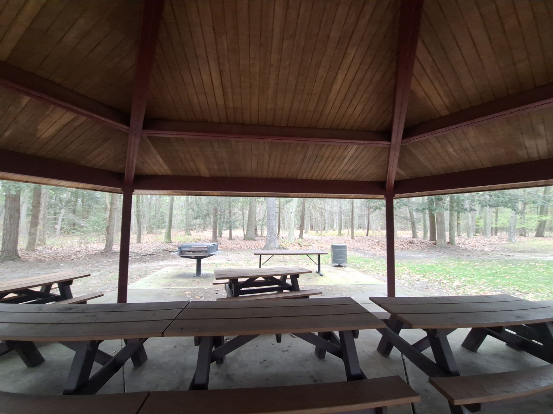 Grand Haven Park Pavilion Painting and Wood Ceiling Refinishing by Gordon Painting