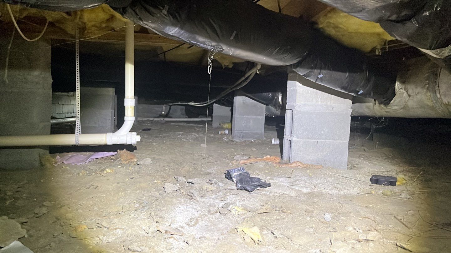 Dehumidifier and Moisture Barrier Install using 14Mil Moisture Barrier by Impact Crawlspace