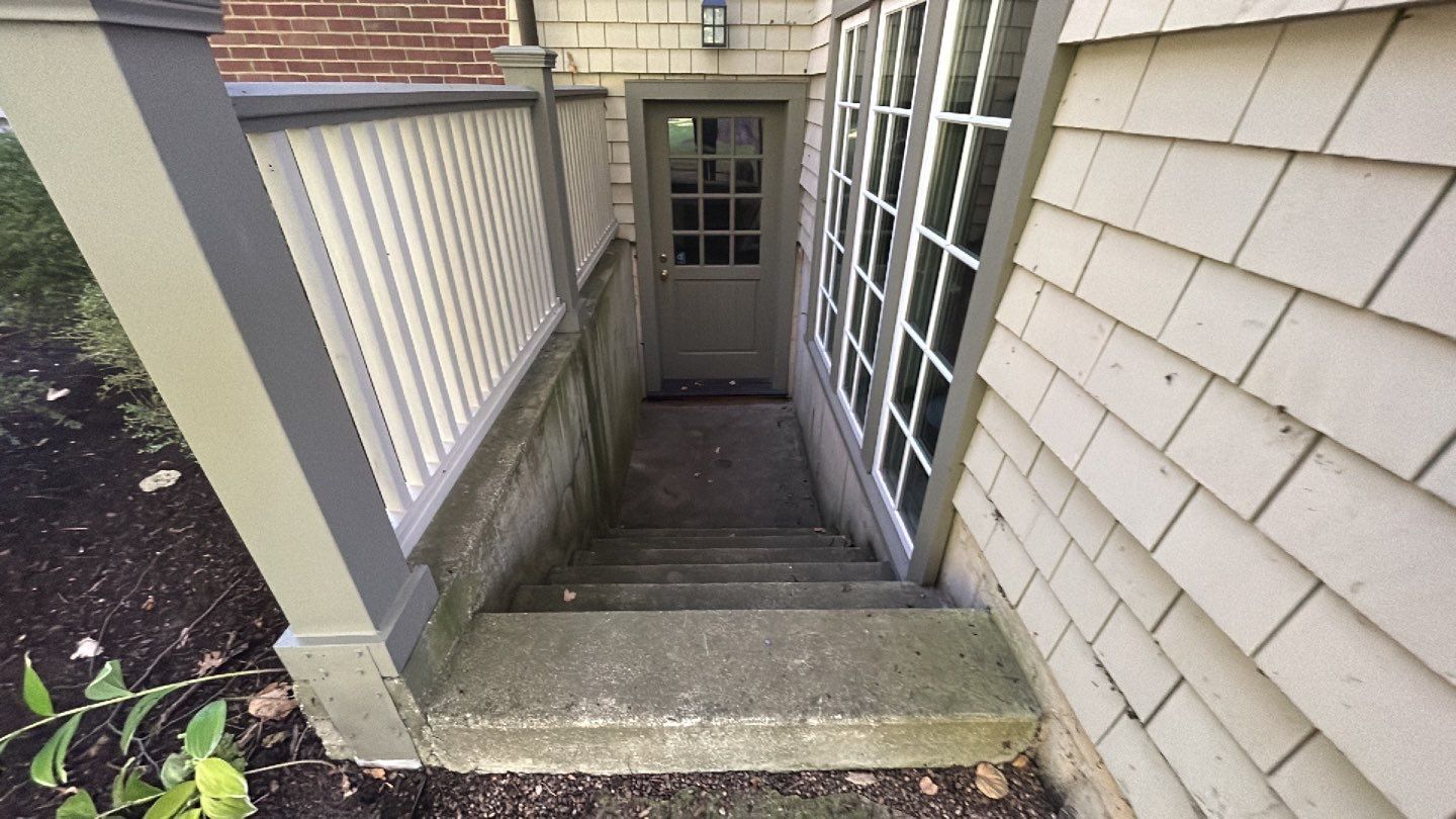 natural stone using Algaecide, soft wash soap by Northern Power Washing LLC.