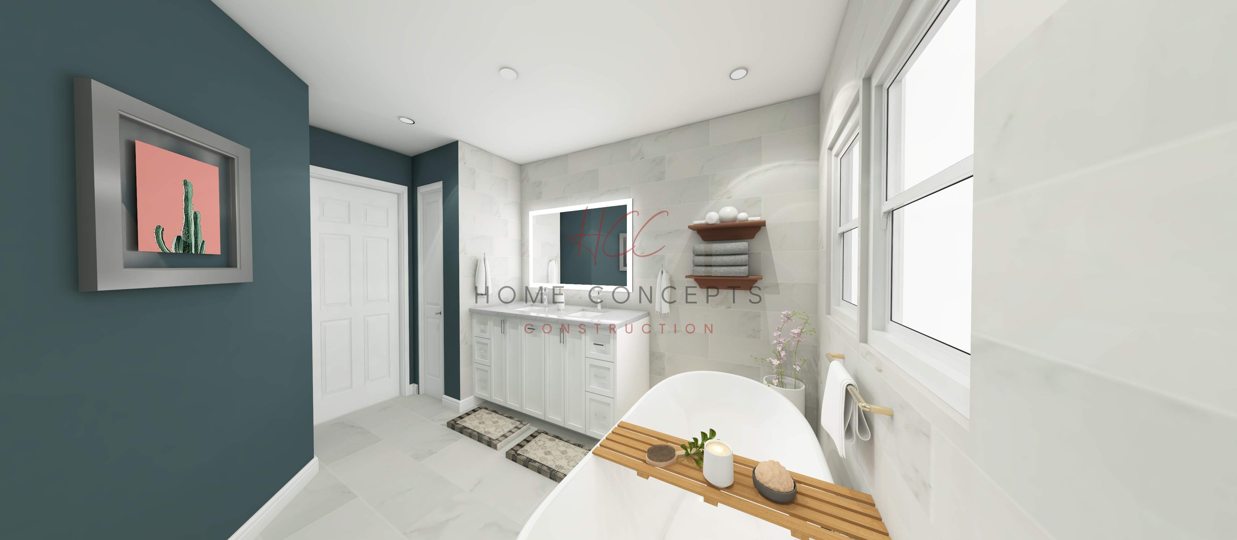 Bathroom Remodel using Tile by Home Concepts Construction