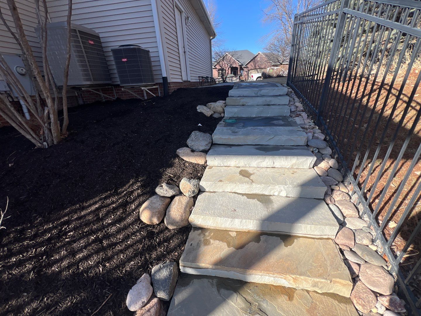 Updated Stone Stepper Path by New Horizon Landscapes