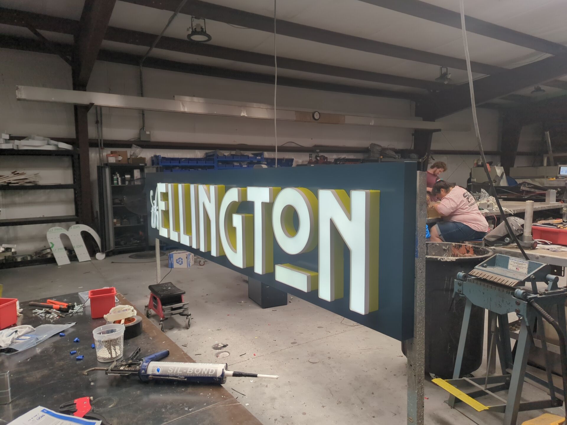 Channel Letters on Backer for Ellington by SignCrafters