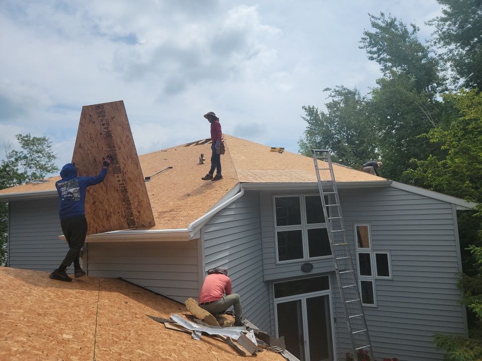 Roof Installation with GAF HDZ Timberline Shingles and Skylight Replacement in Cleveland, WI by Gellings Roofing and Siding LLC