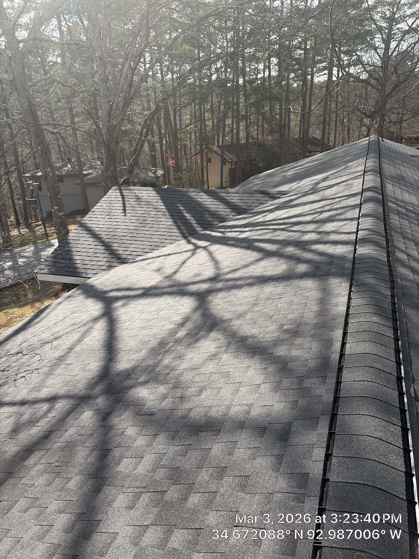 GAF Timberline HDZ Shingle Roof Replacement in Hot Springs Village by Temple Roofing and Exteriors