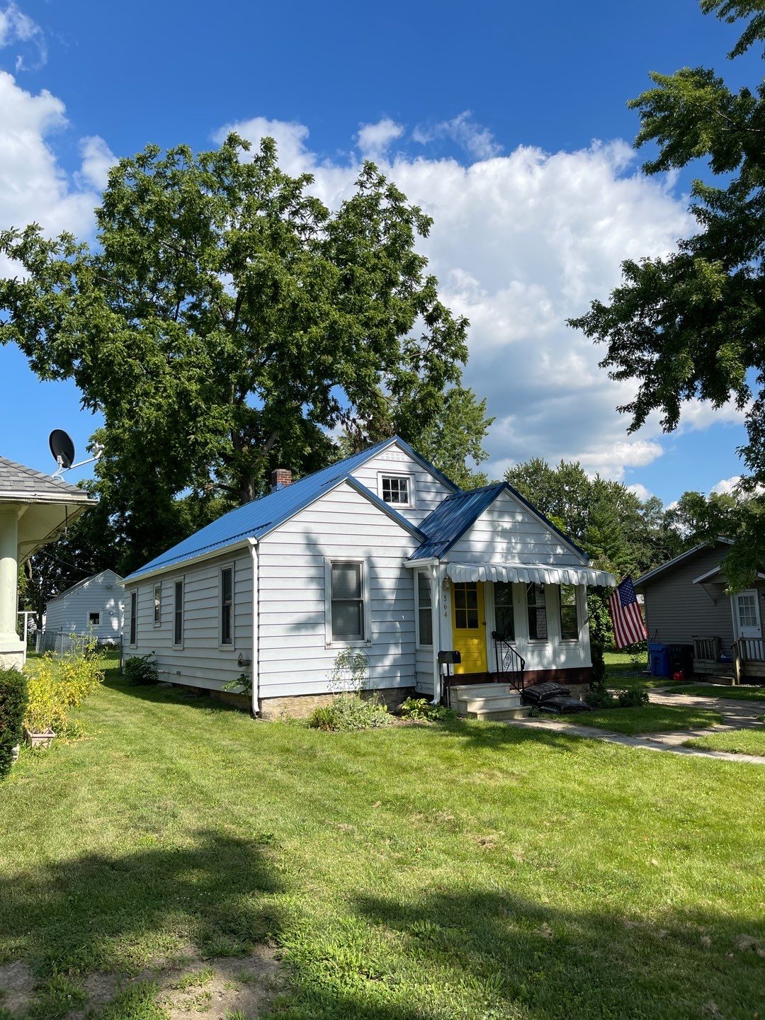 Bold Blue Exposed Fastener Metal Roof in Columbia City, Indiana by 4Ever Metal Roofing
