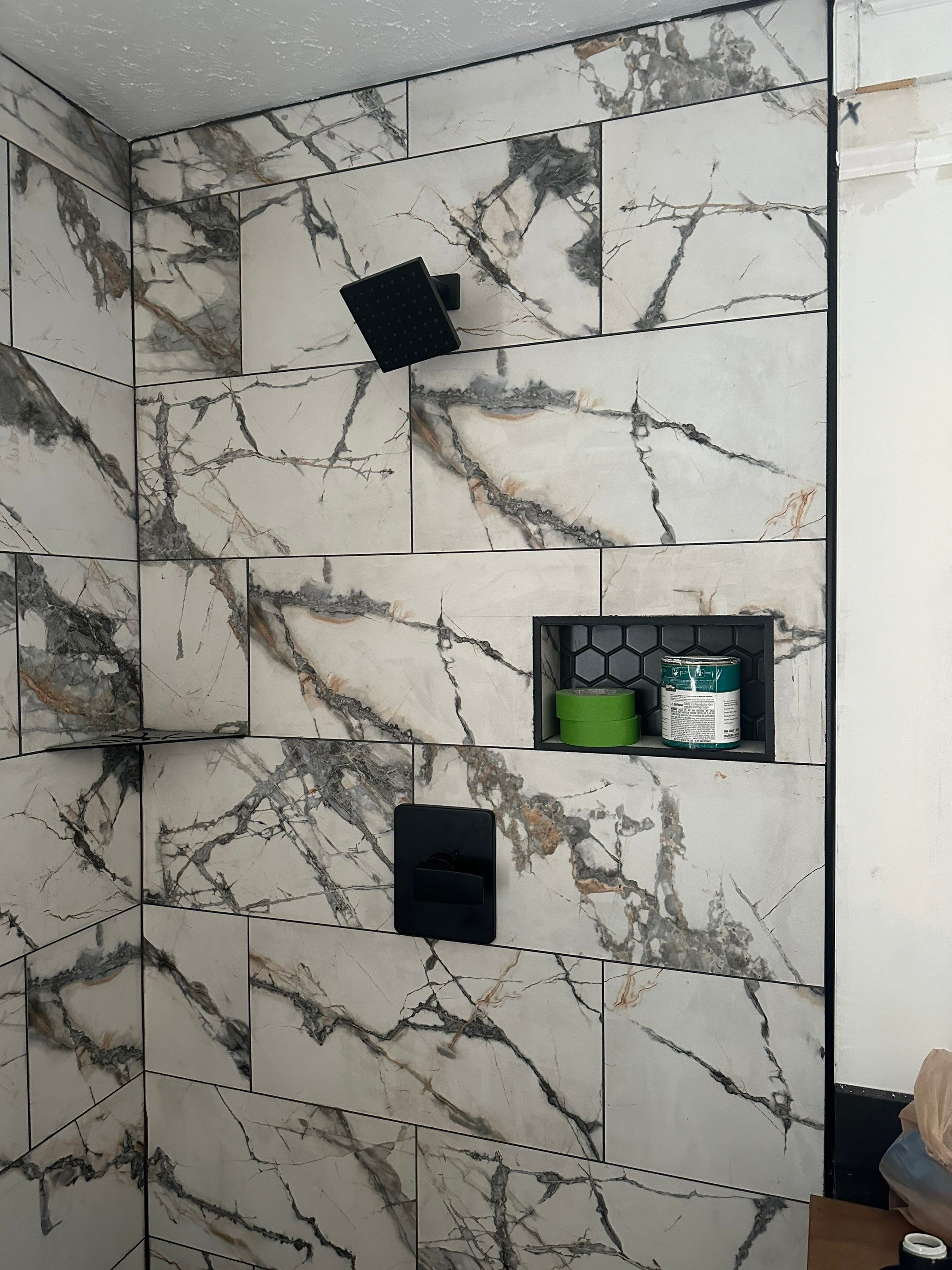 Bathroom Remodel using Soaker tub, vanities, tile, new shower by Baxter Professional LLC