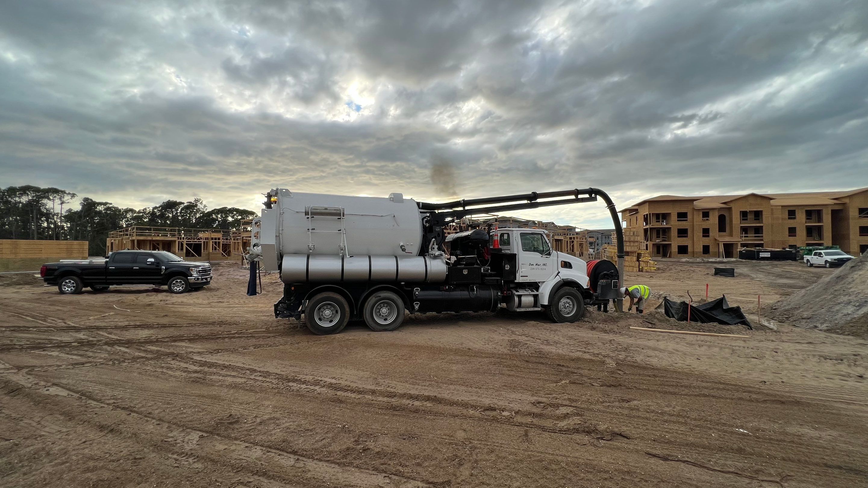 New Construction Sewer System Cleaning by APS Power & Water