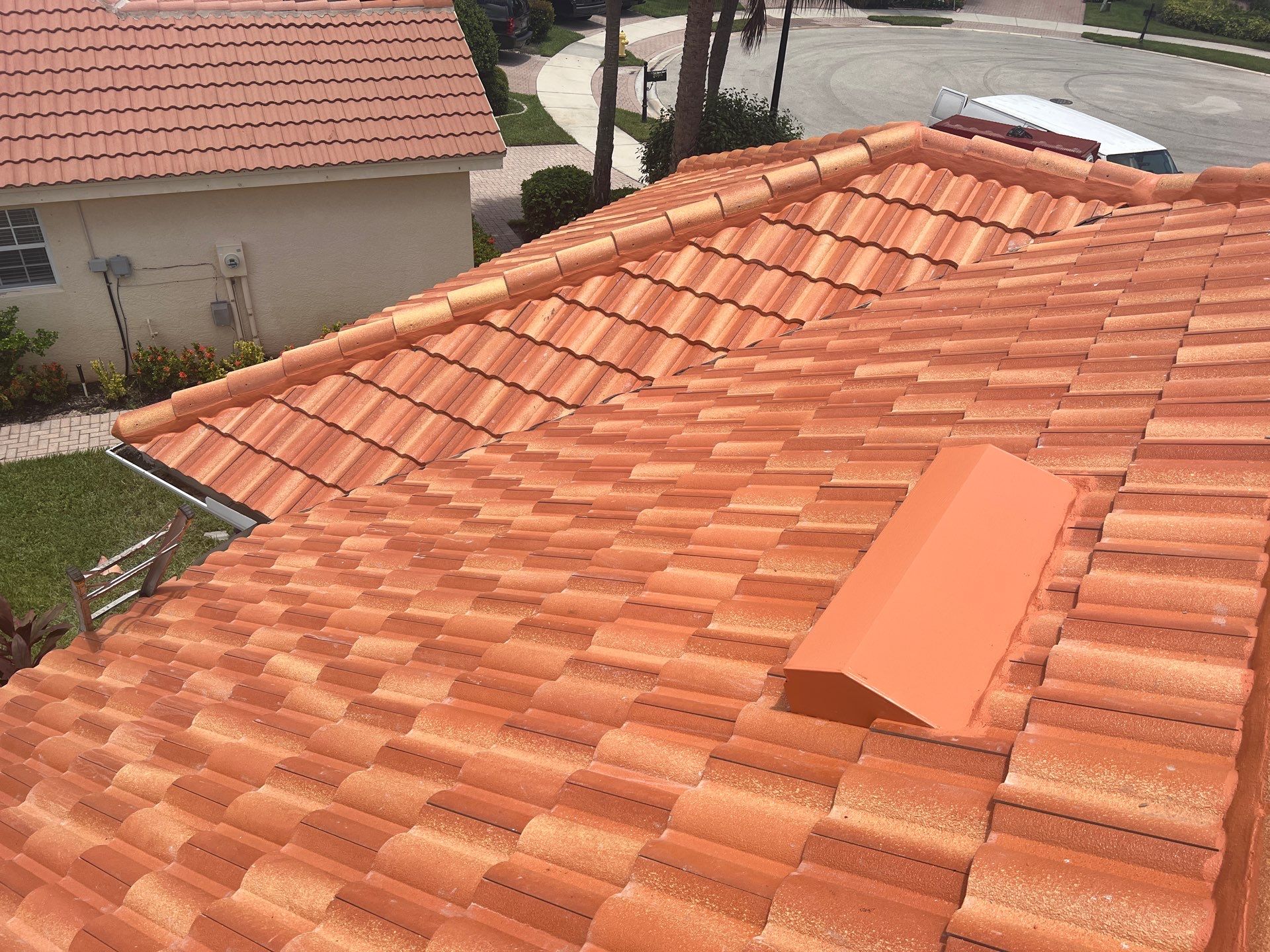 Residential Roofing Installation using Villa 900 Mission Sunset Tile by Durabilis Roofing INC