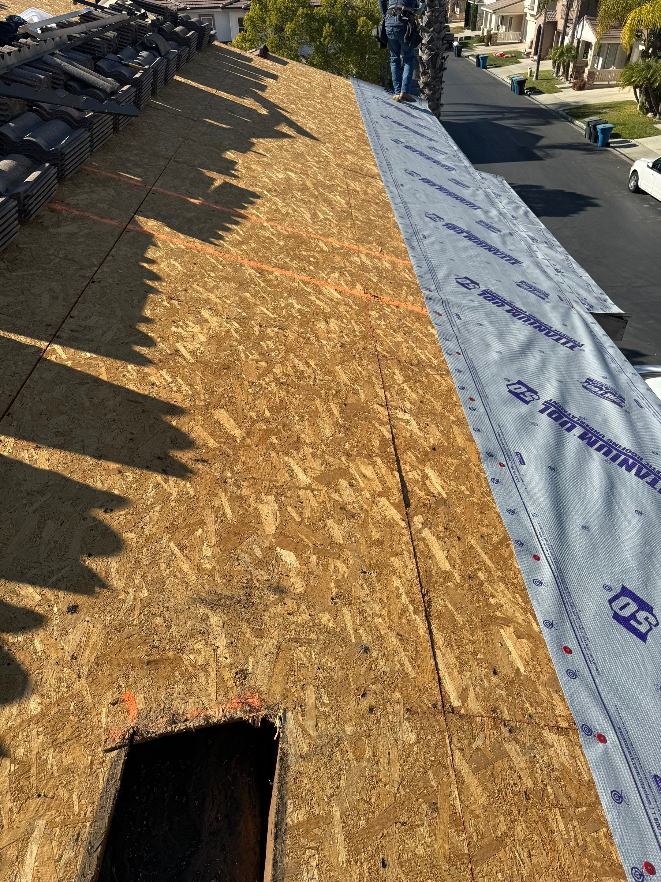 Temecula Partial Tile Roof Lift & Lay | Two-Layer Titanium UDL 50 Underlayment by Zenith Roofing Services