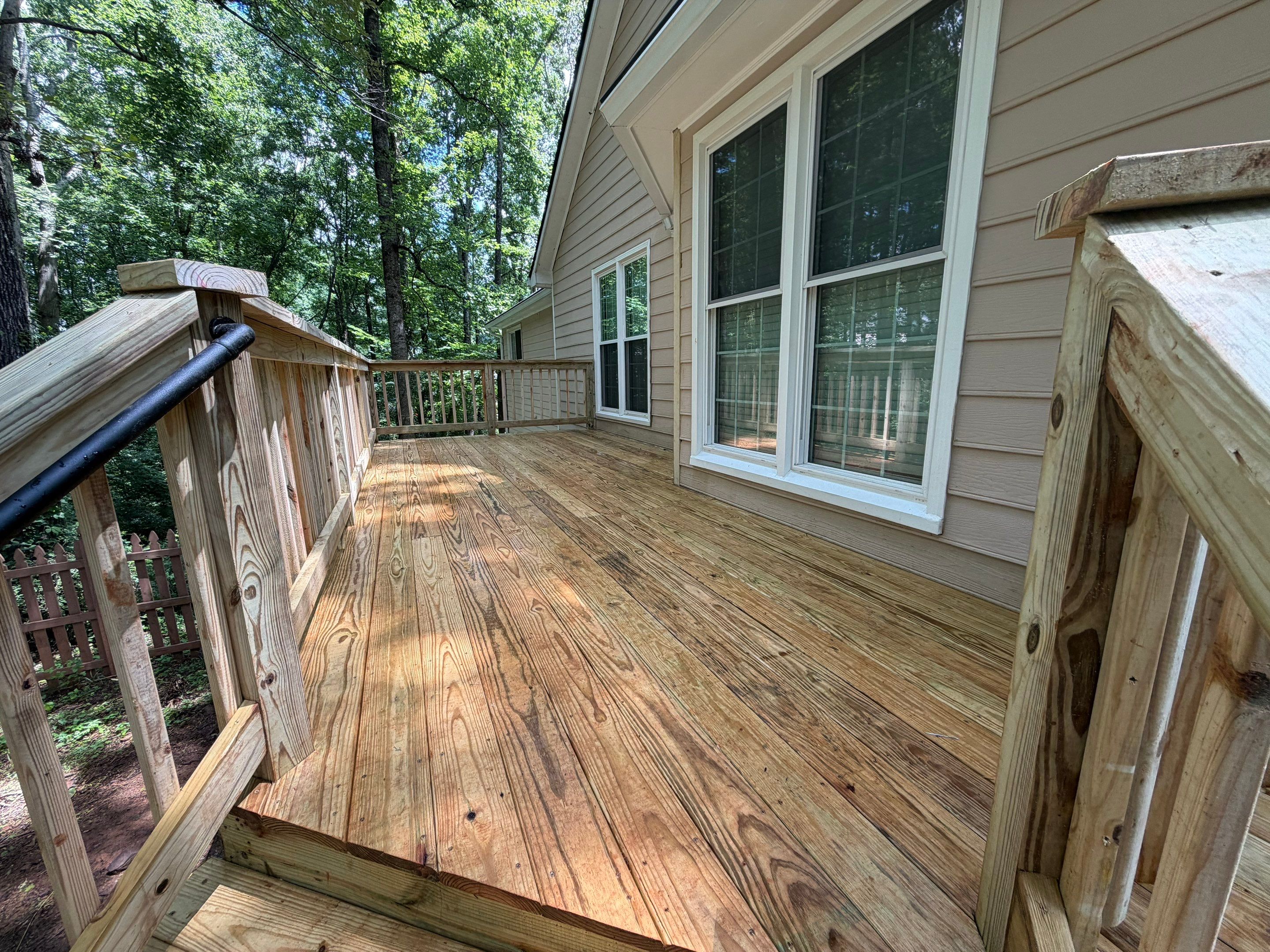 Marietta Deck Replacement with Pressure-Treated Wood and New Stairs by Swift Home Renovations