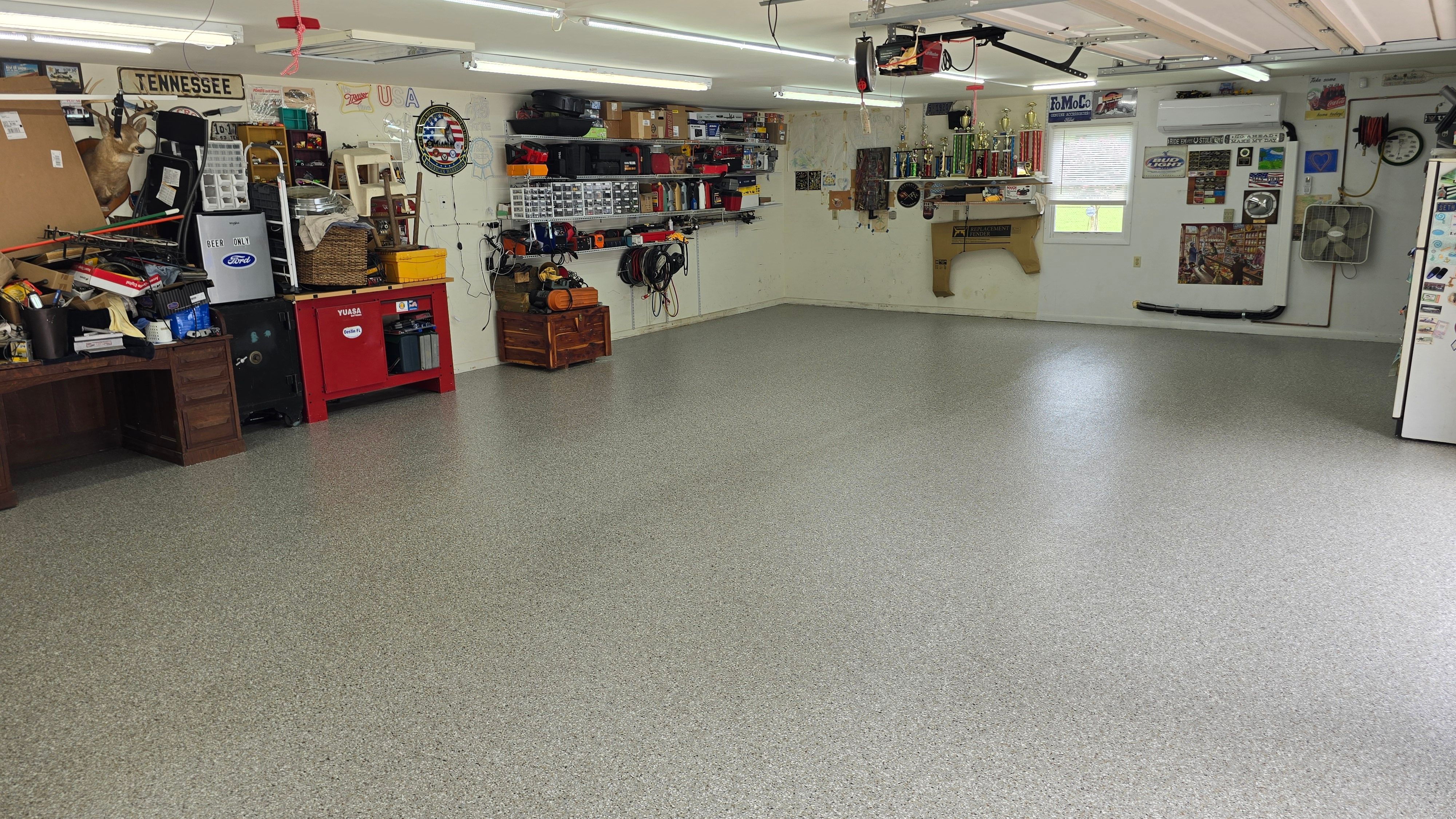 Driveway, Garage, Porch, and Sidewalk using Creekbed by Elite Floor Solutions