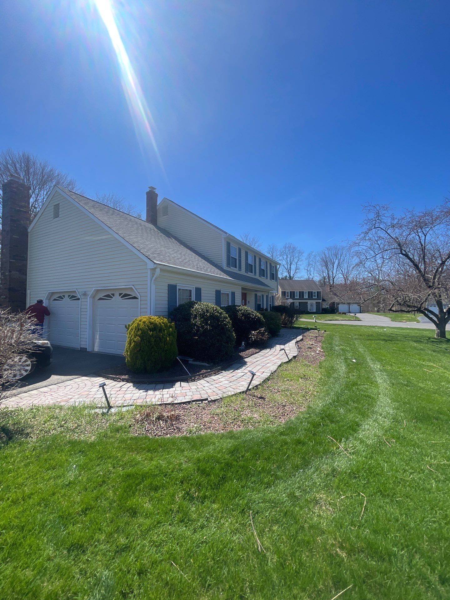Architectural Shingle Roof Replacement and Chimney Flashing in Cheshire, CT by A Plus Exterior