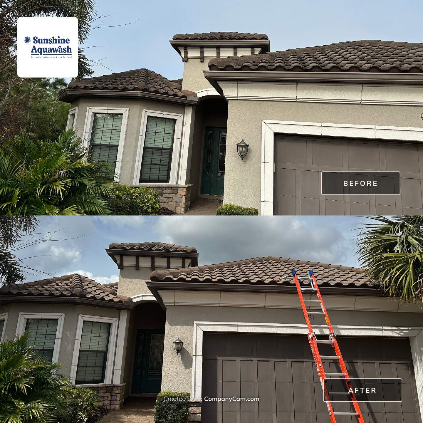 Concrete Tile Roof, Paver Pool Deck, Screen Enclosure & Driveway Cleaning in Artisan Lakes Esplanade, Palmetto, FL | Sunshine AquaWash by Sunshine AquaWash