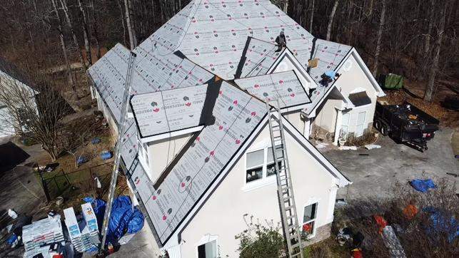 Reroof paid for by the insurance company. by Galian Roofing LLC