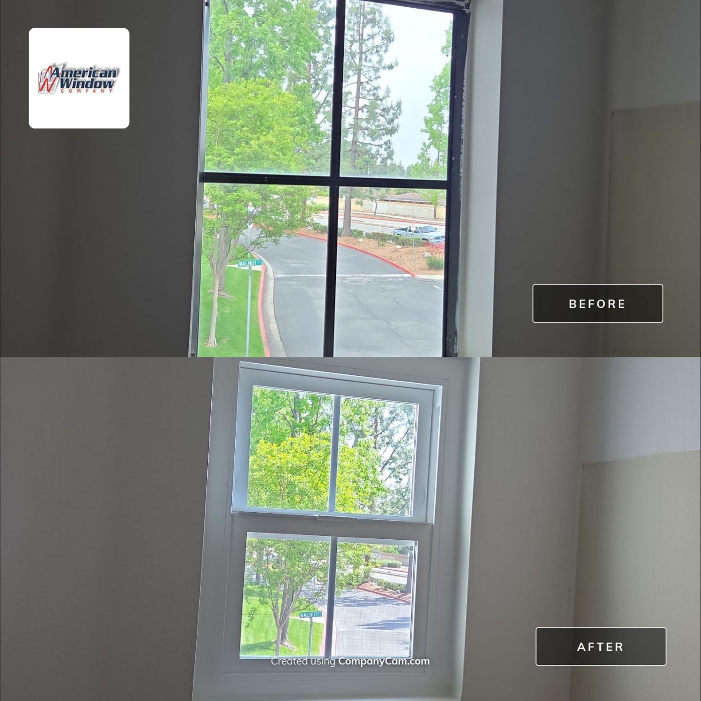 Window Installation using Milgard V300 Trinsic with grids by American Window Company