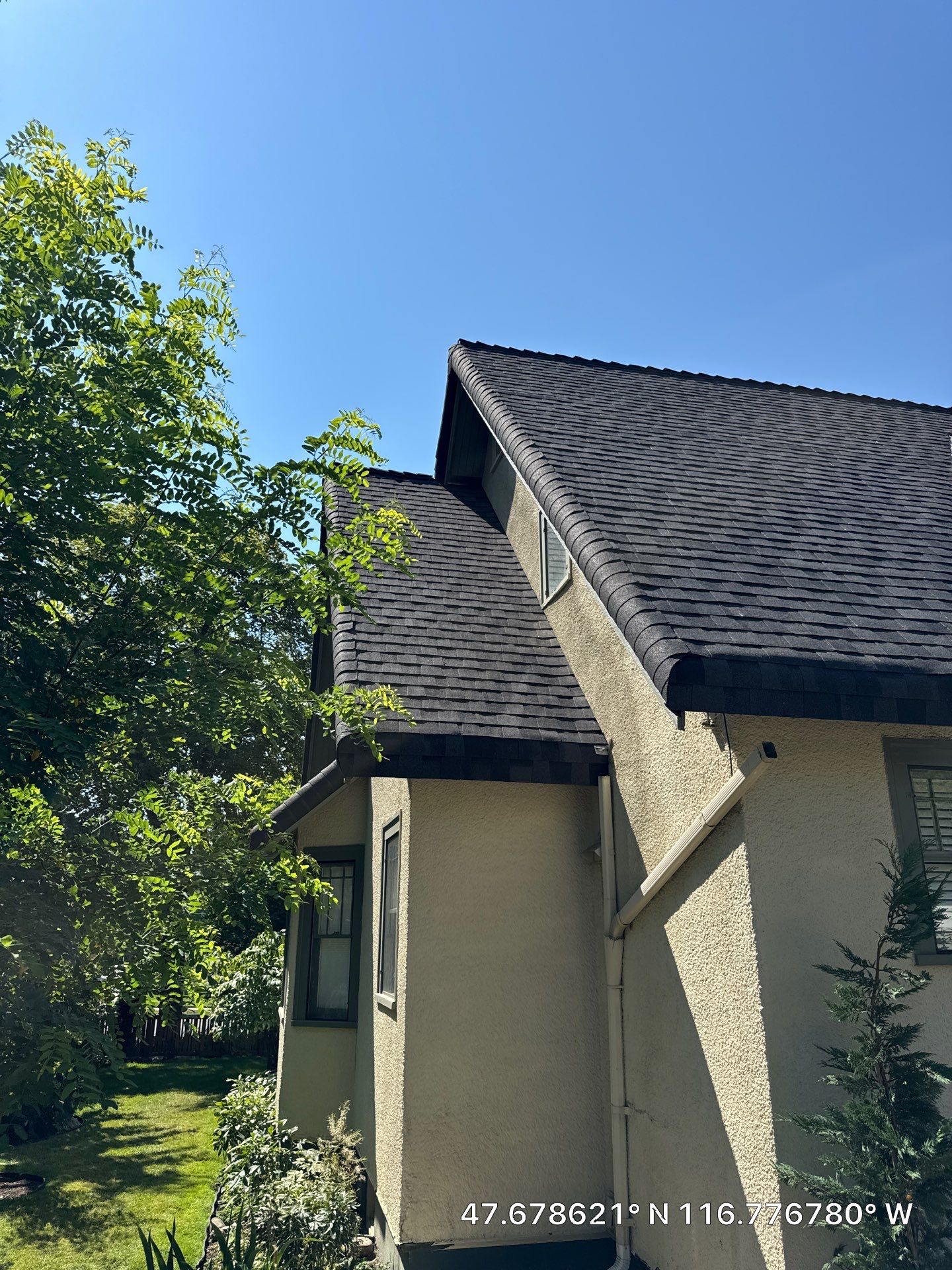 Coeur d'Alene Residential Roof Replacement Using Moiré Black Shingles East Foster Avenue Coeur d'Alene, Idaho 83814 by Alpine Roofing