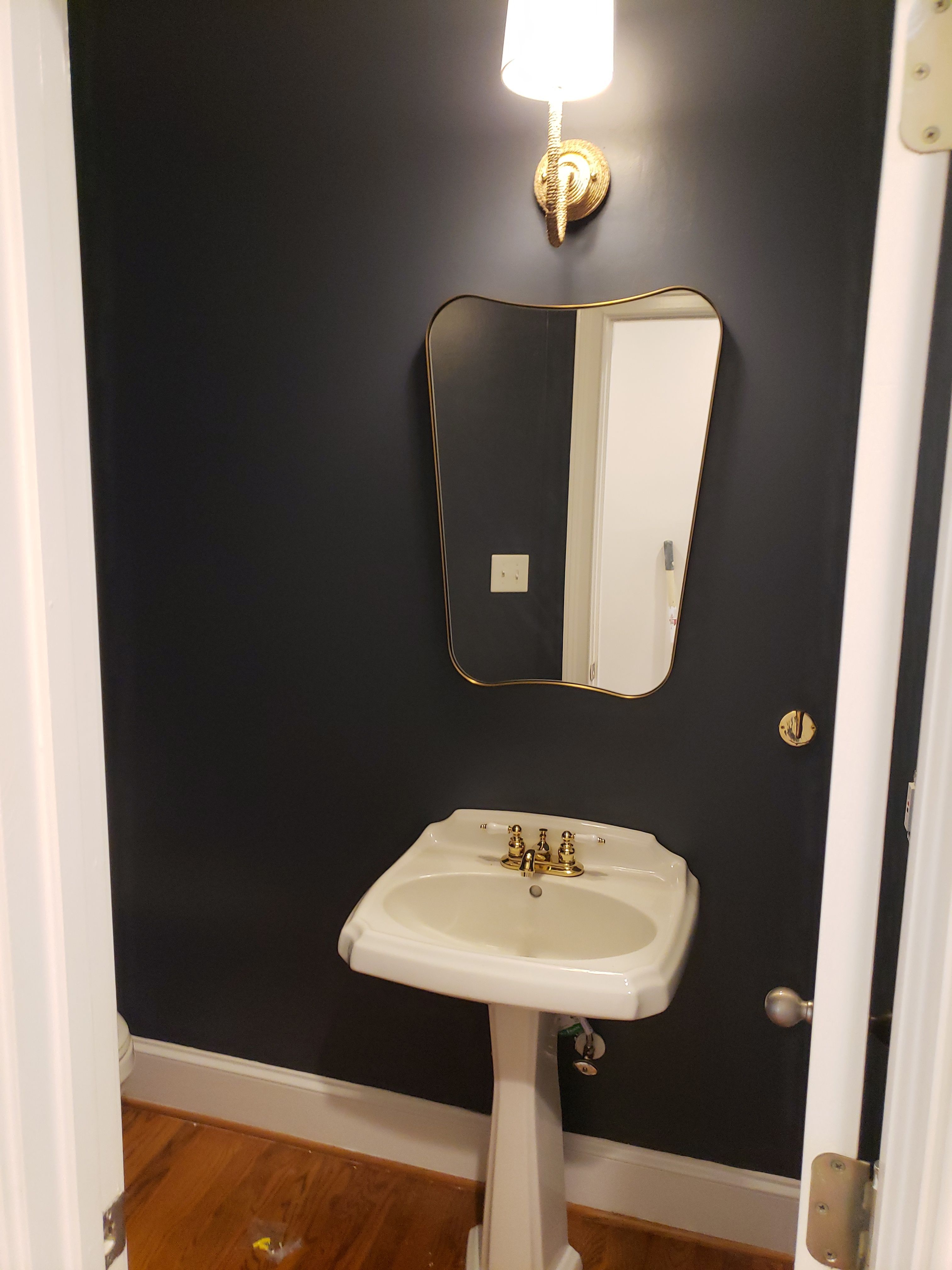 Powder Room Refresh & Lighting Upgrade by A Step Above Handy LLC