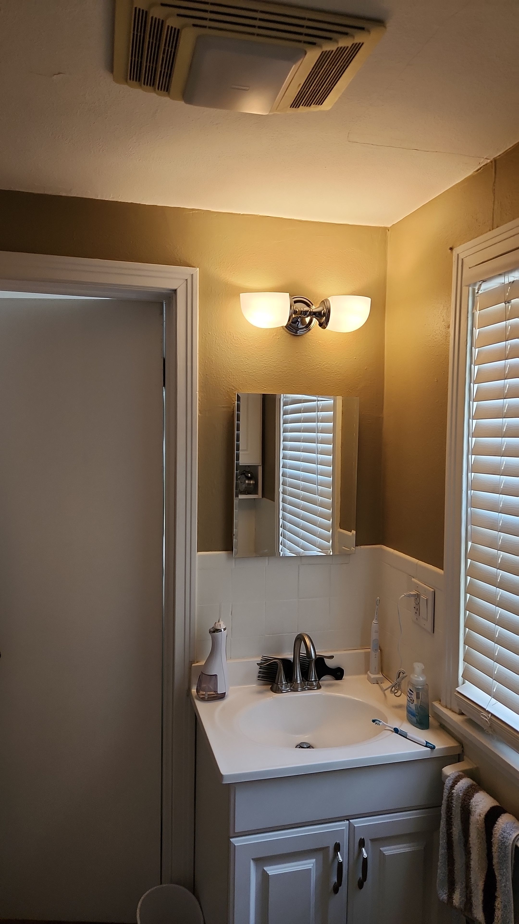 Full bathroom, tile shower, tile floor, tile wainscoting by The Shower Company