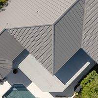 .040 Aluminum 1.5" Mechanical Seam Slate Gray  by Total Roofing System The Metal Roof Experts