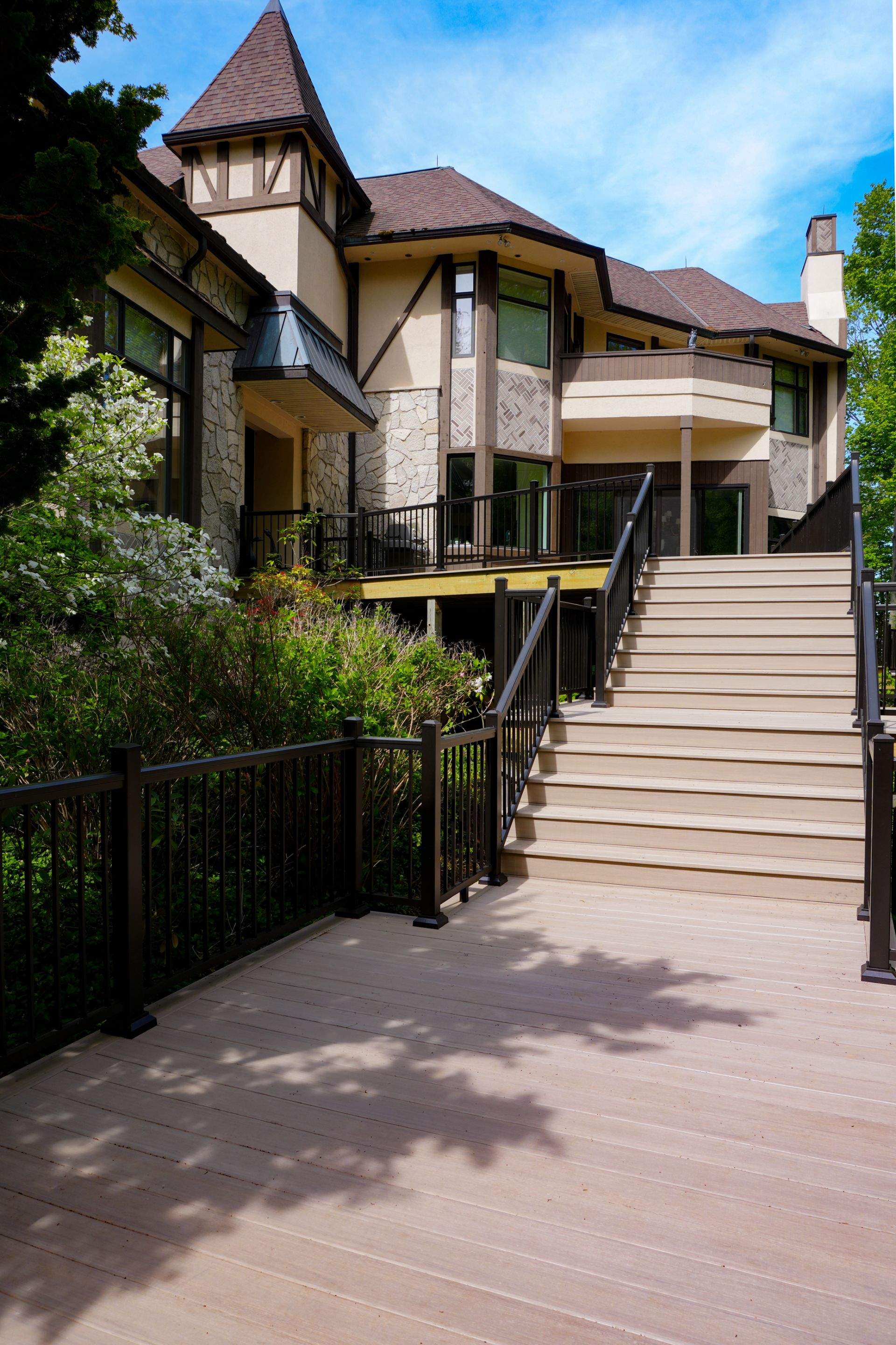 Custom Multi-Level Deck in Grand Haven by Cutting Edge Homes