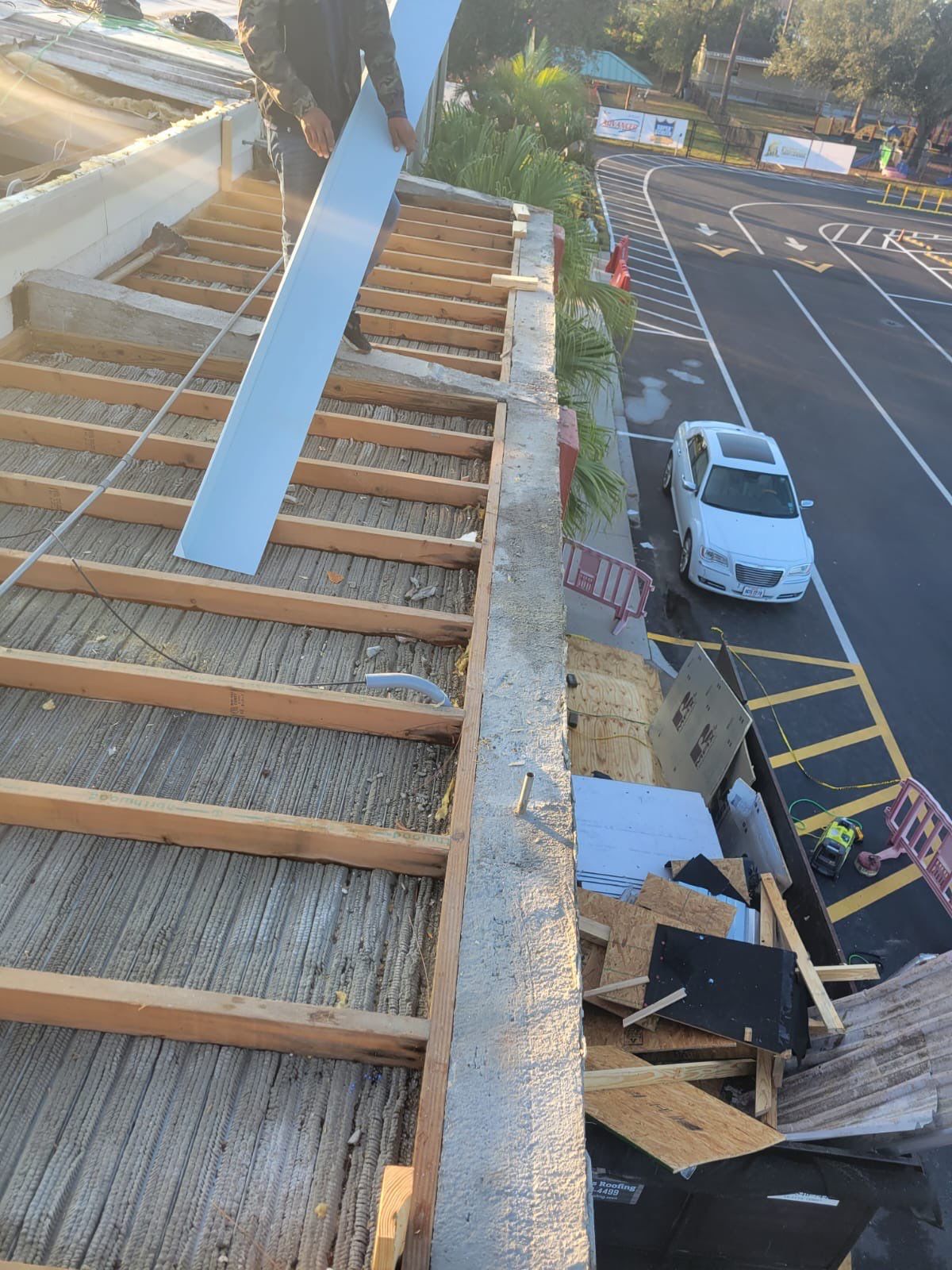 Emergency Repair on School from Storm Damage by Four Peaks Roofing