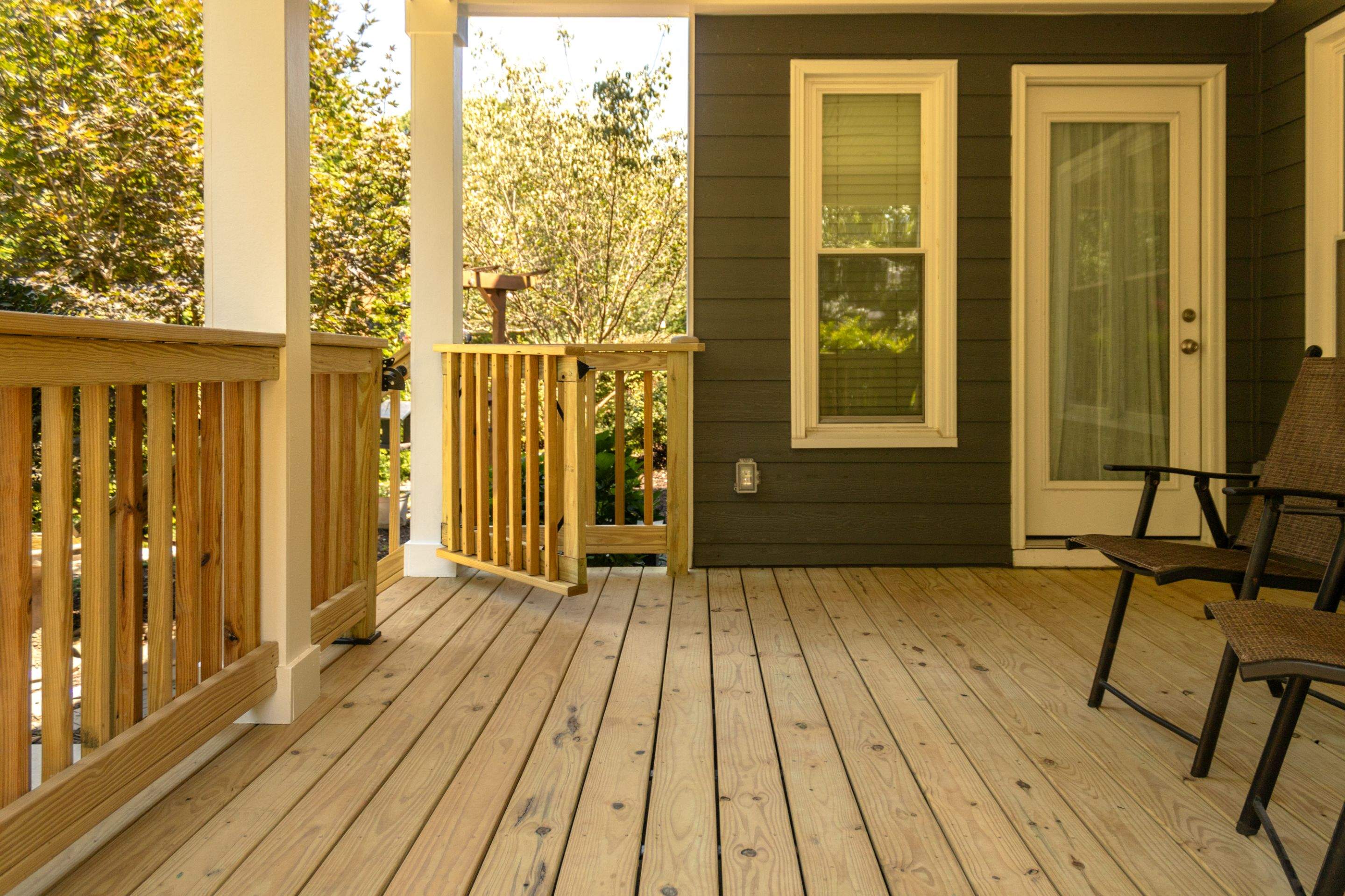 Roswell, GA Wood Deck and Covered Porch Build  by Nelson Exteriors 