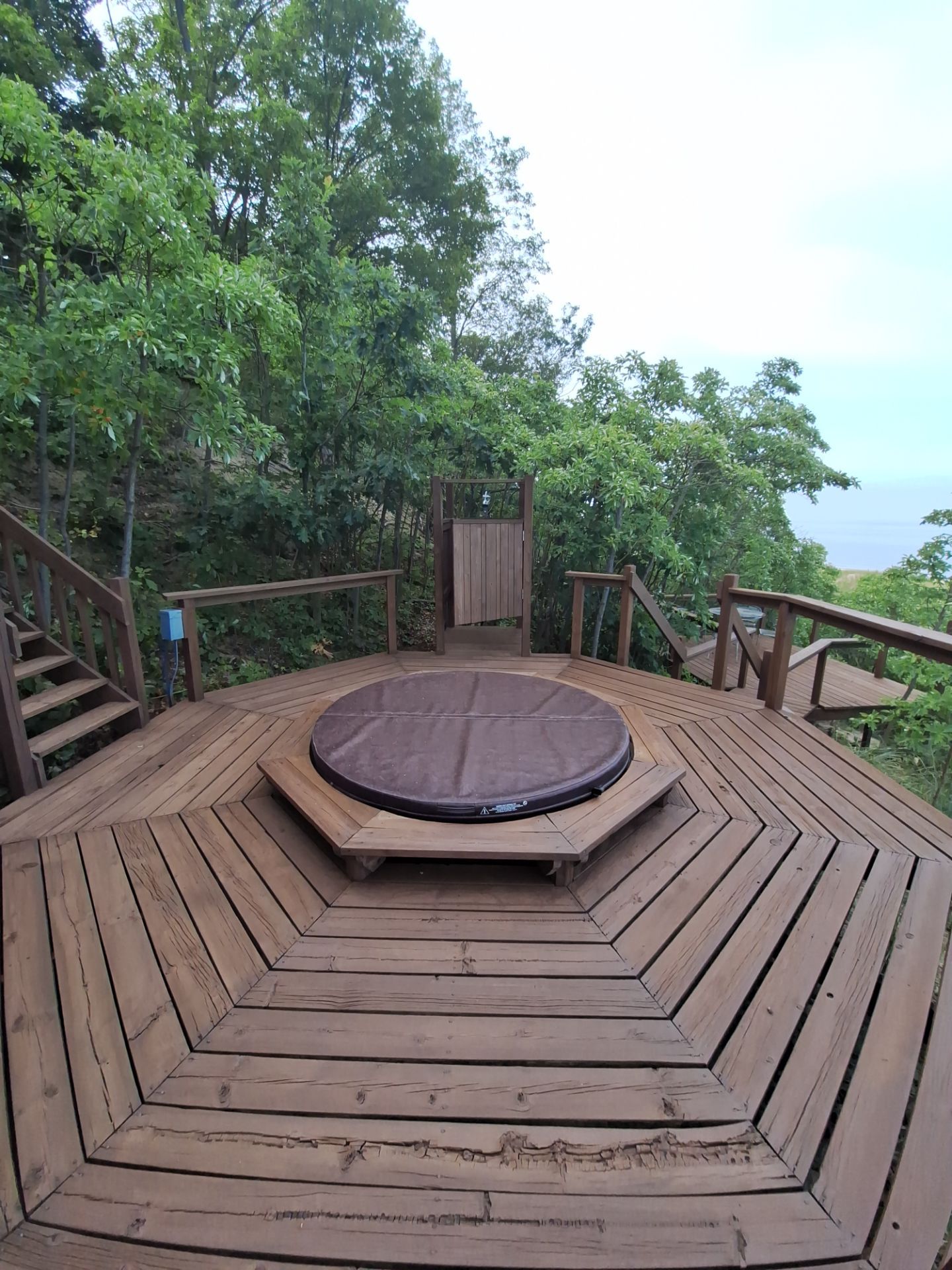 Lakefront Deck Pressure Washing, Exterior Wood Staining, and Painting in West Olive MI by Gordon Painting