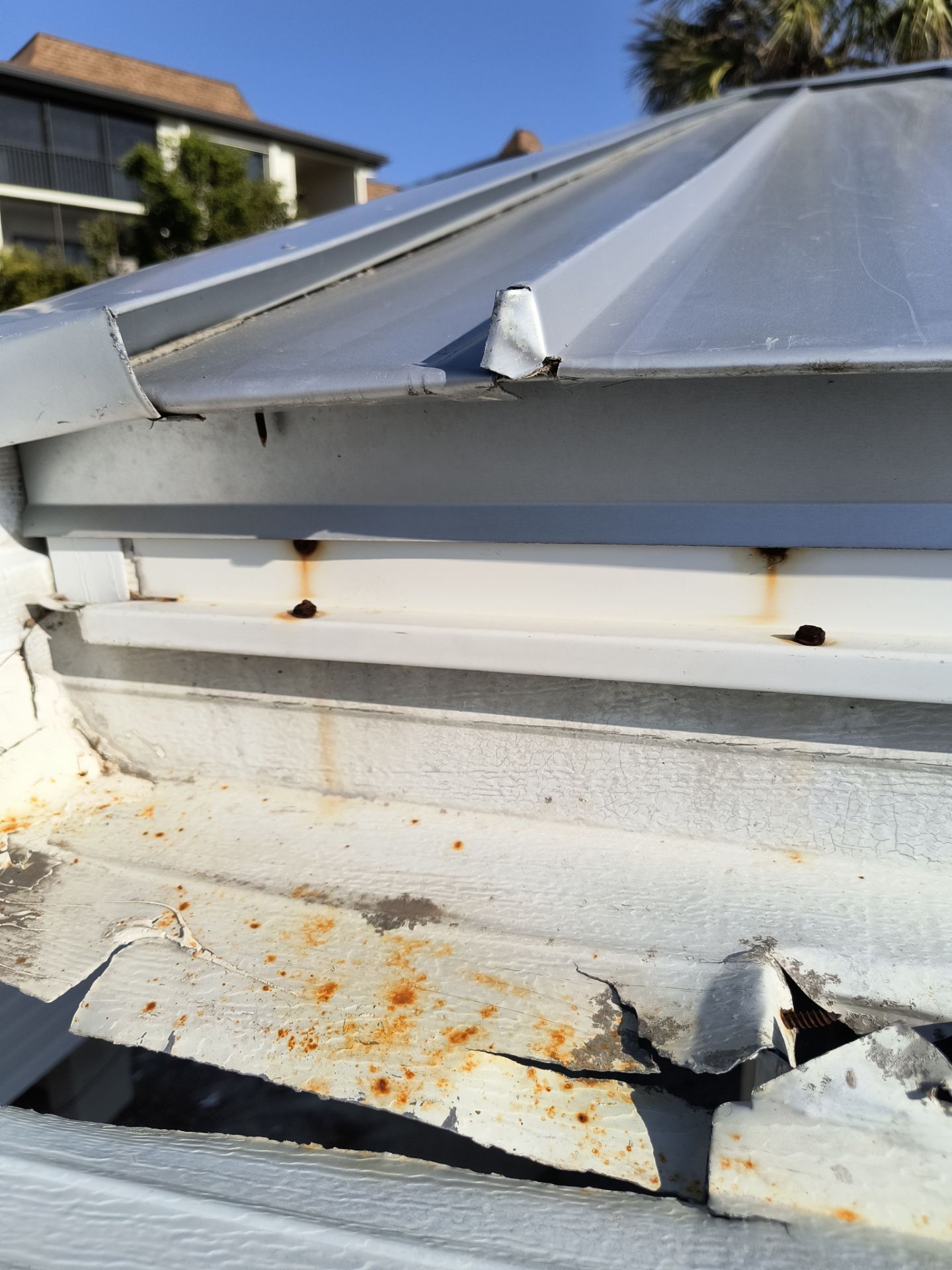 White K-Style Gutters for Beach Homes in Longboat Key FL by Gutter Professors