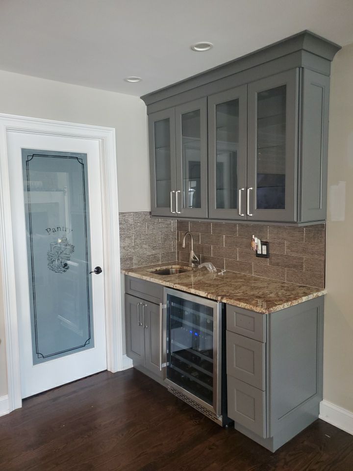 Kitchen Cabinets Refinished in Kendall Charcoal HC-166  by Spectrum Painting, LLC