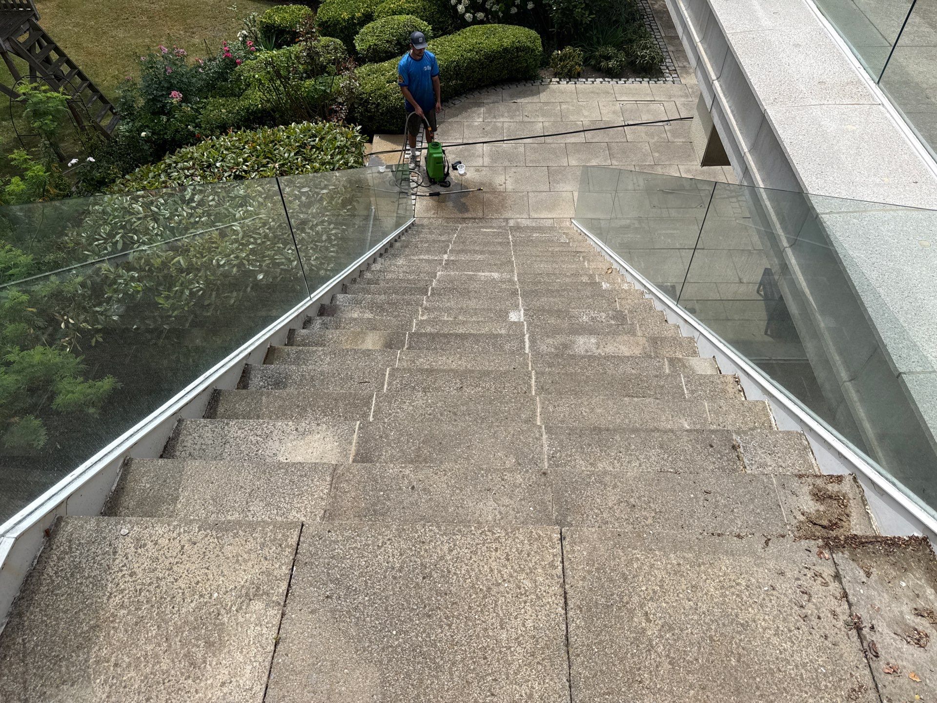 Full Exterior Cleaning of a Neoclassical Estate in Weybridge by Ges Exterior Cleaning ltd