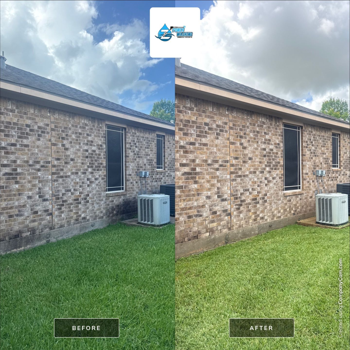Full Exterior House Wash and Concrete Cleaning in Rosharon by Zeal Power Washing
