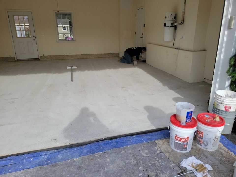 Garage Floor in Driftwood by Spectrum Painting, LLC
