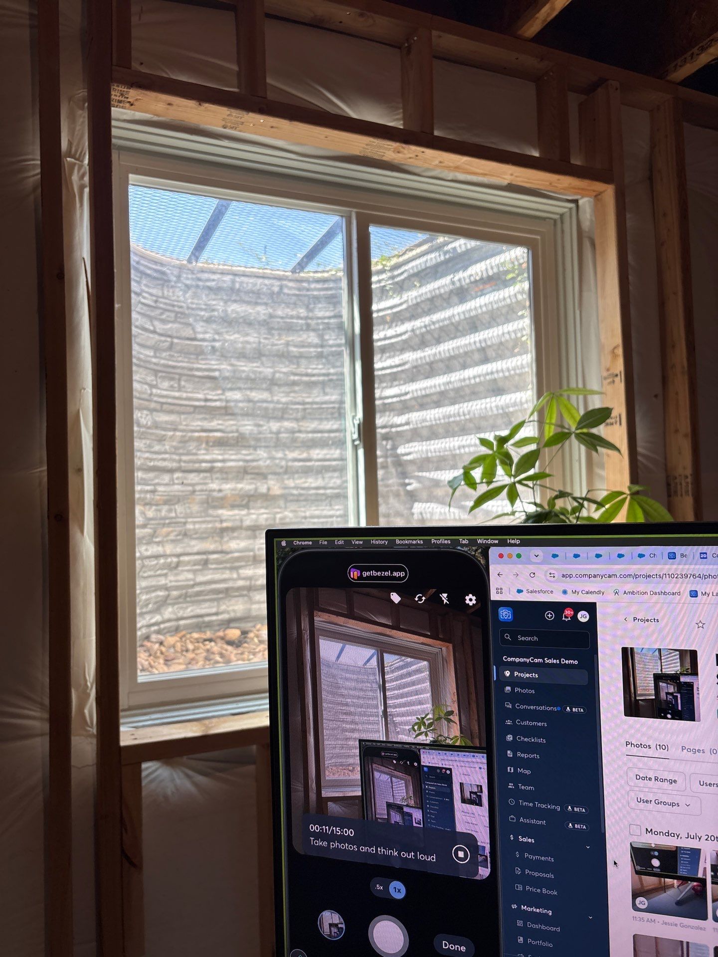 Basement Window Installation and Wall Framing in Wellington by CompanyCam Sales Demo